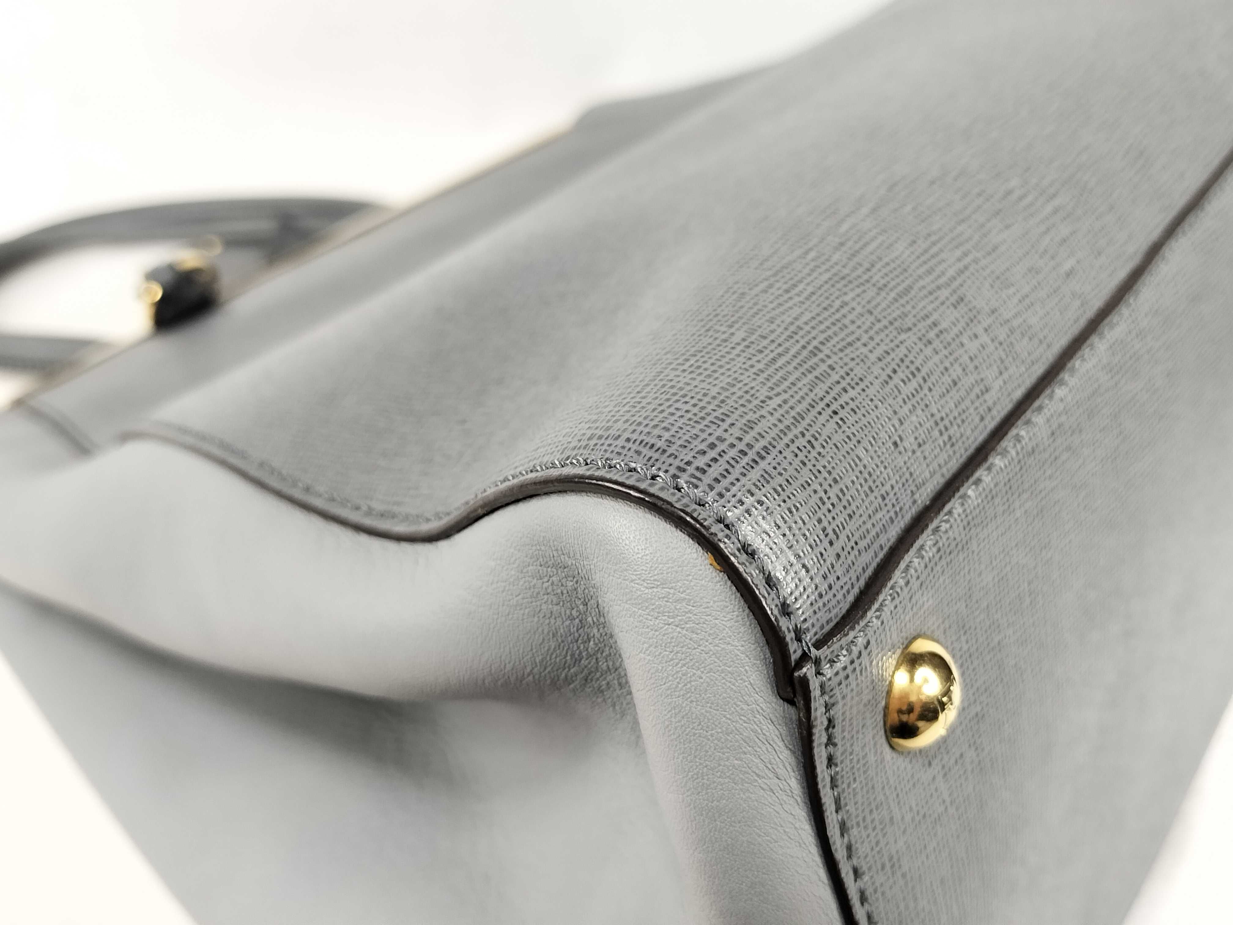 Grey Calfskin Toujours Tote Bag — view 6