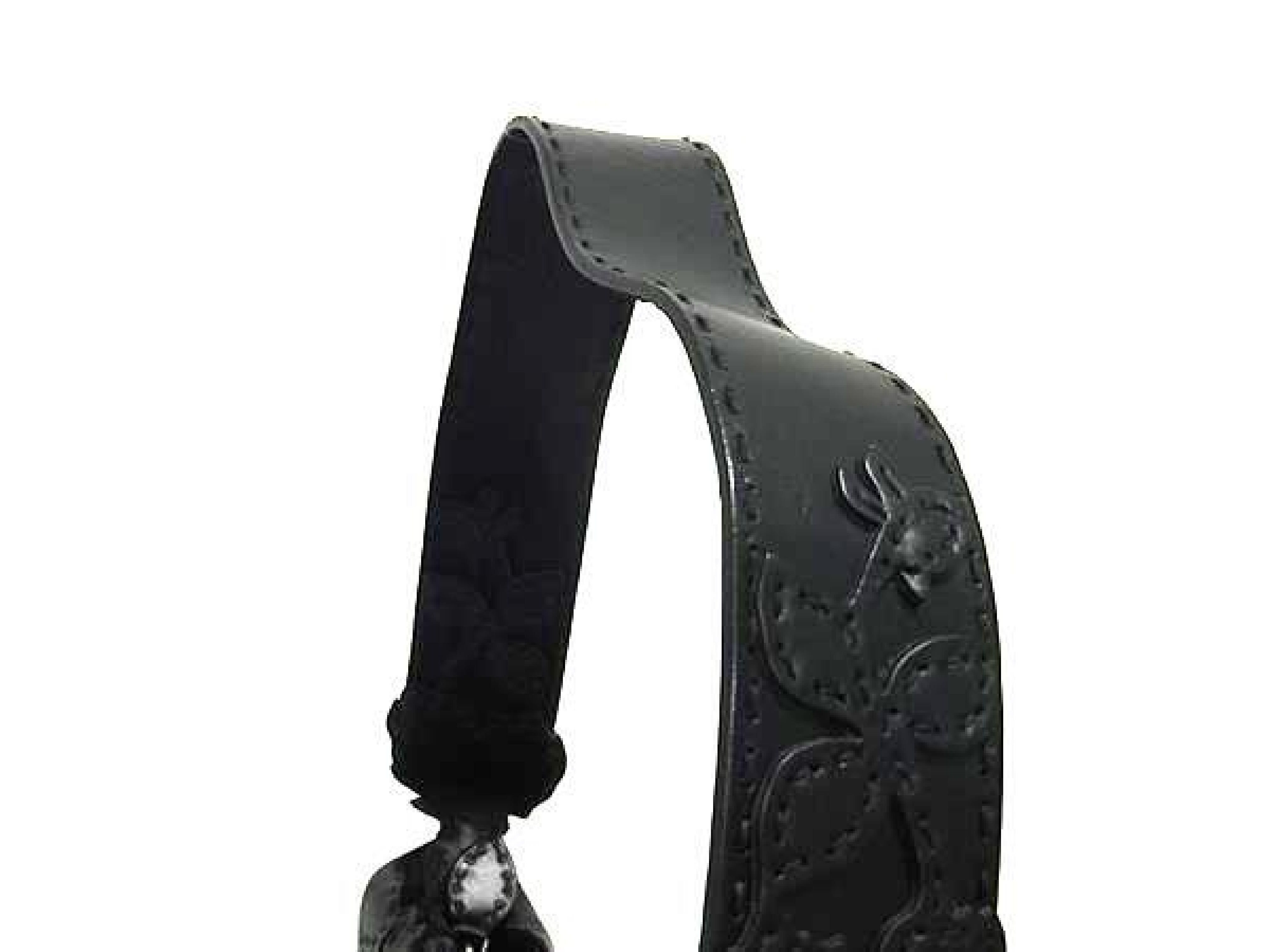 Suede and Leather One-Shoulder Bag, Women's, Black, FY3781 — view 2