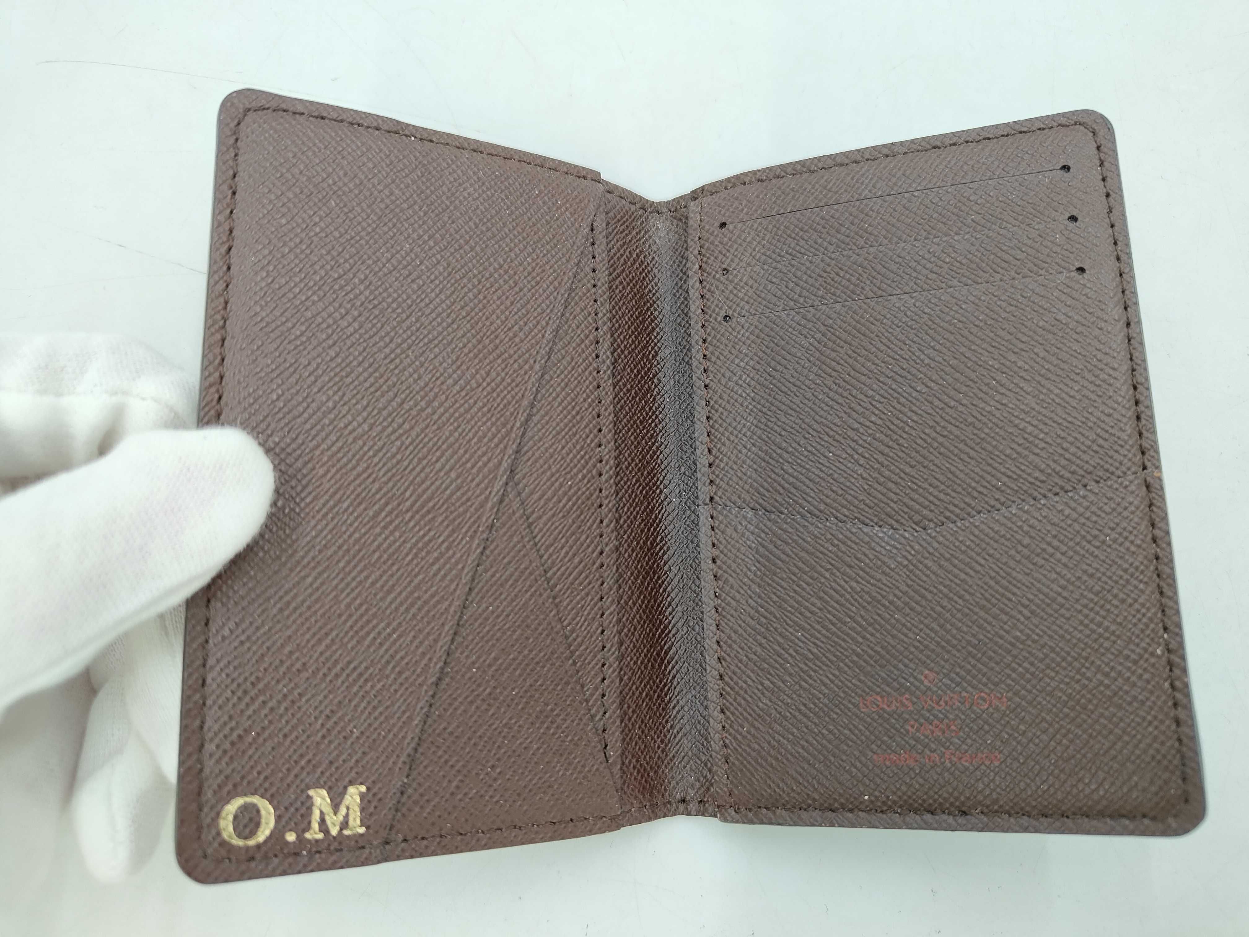 Damier Organizer de Poche Card Case with Initials — view 8