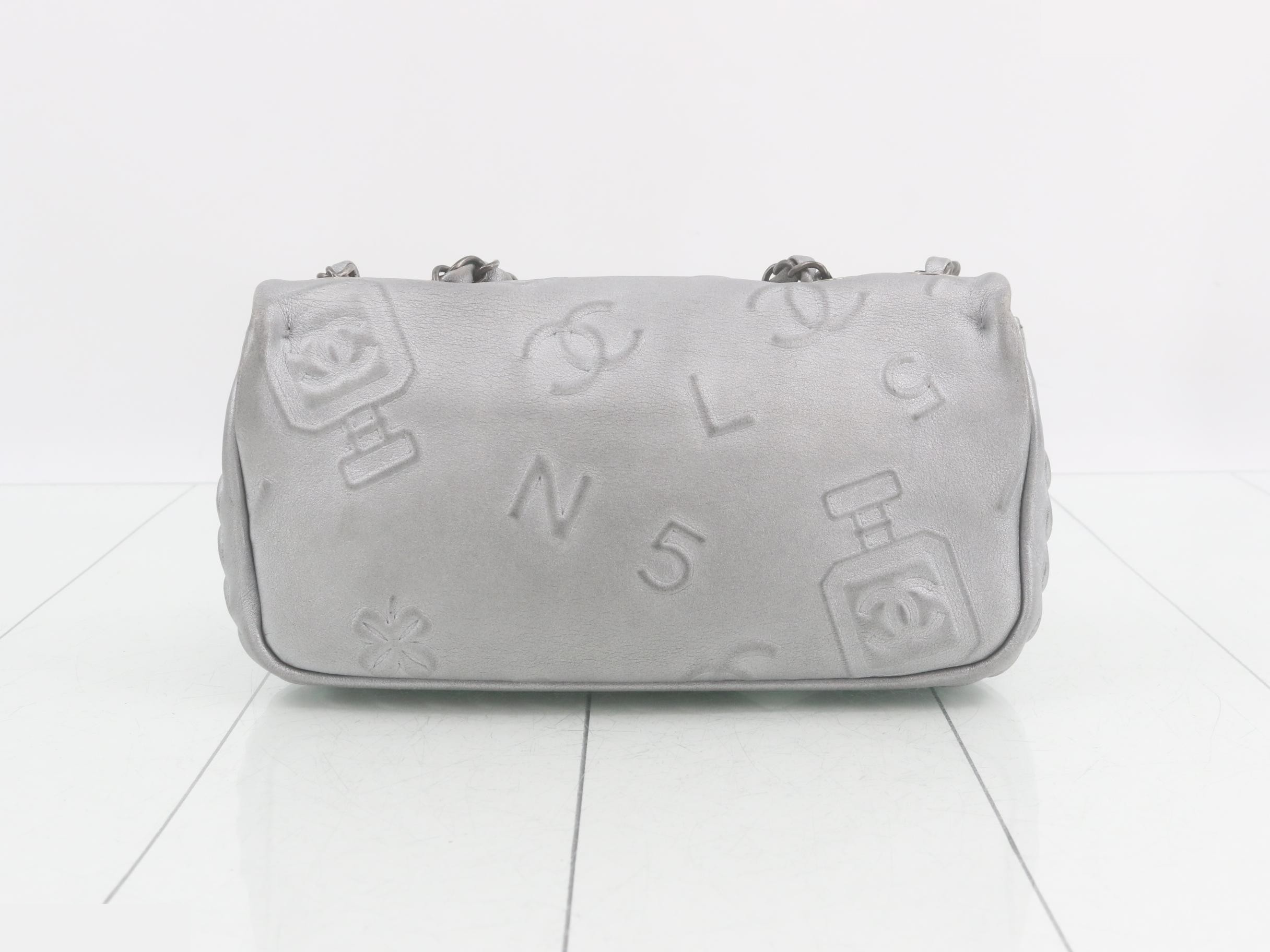 Symbolic Icon Chain Shoulder Bag, Lambskin, Silver, Serial Number 19 — view 2