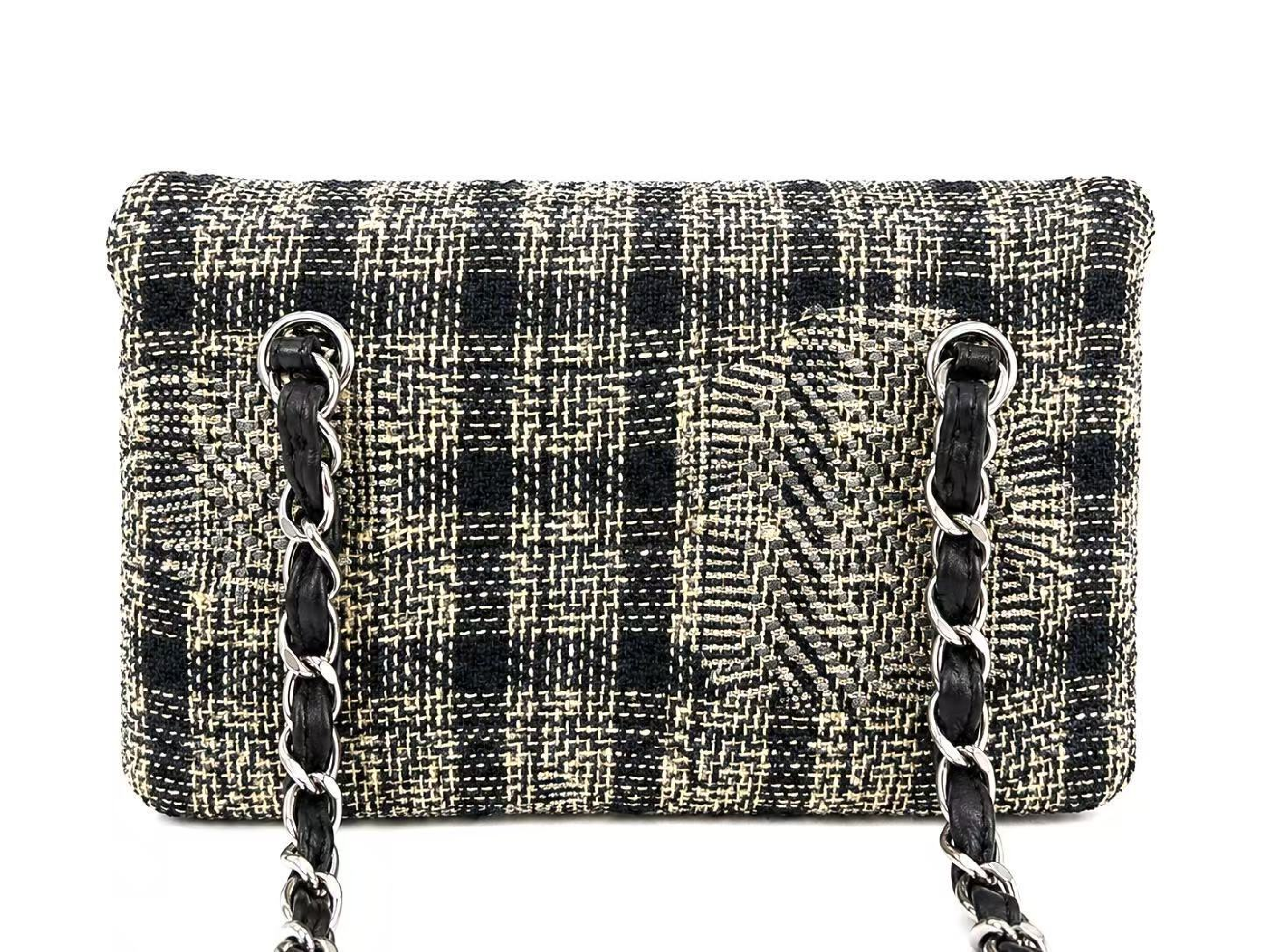 Tweed Vanity Chain Shoulder Bag, Multicolor, Silver Hardware, Item No. 10 — view 2