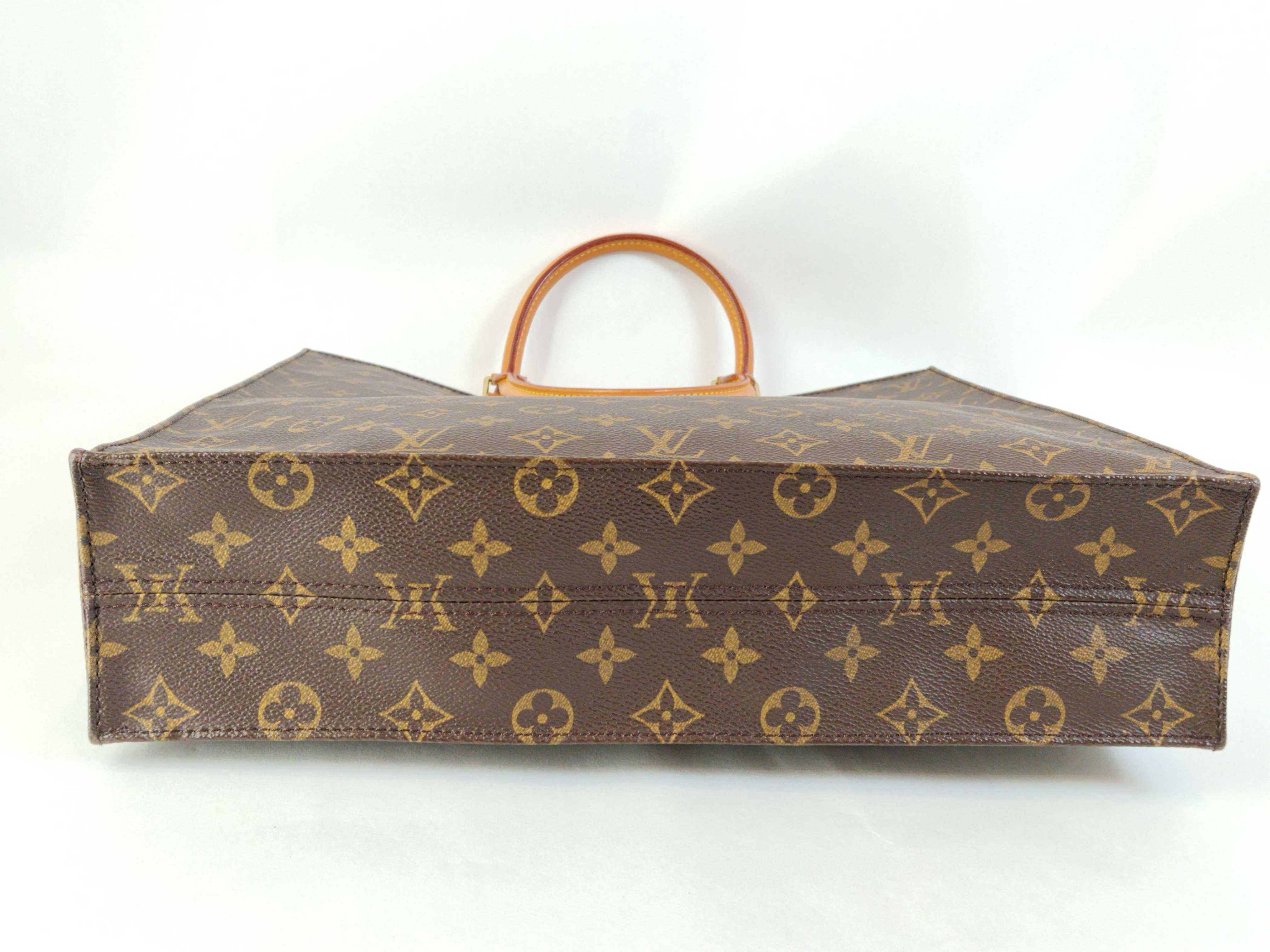 Monogram Louis Vuitton Plat Leather Handbag — view 8