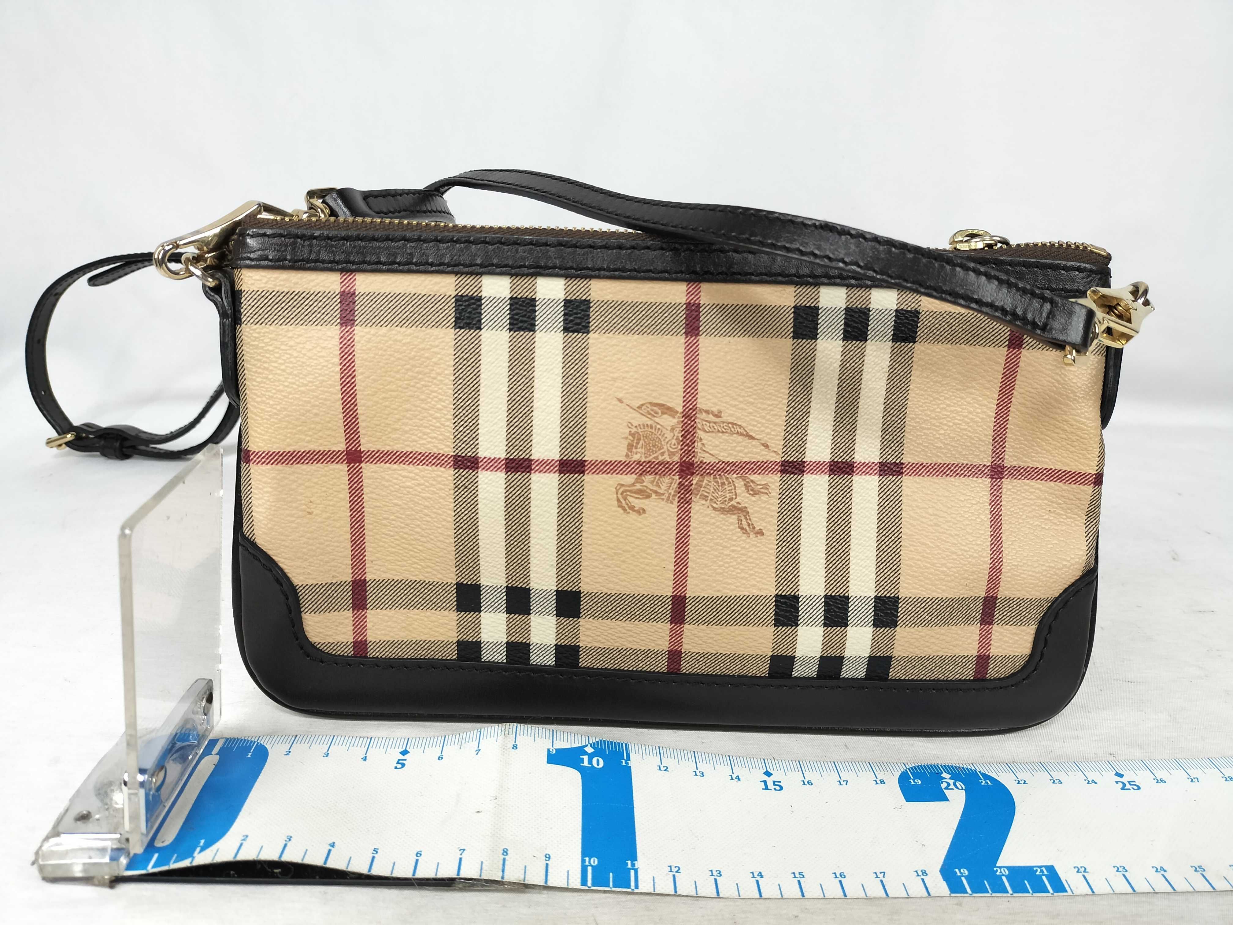 Shoulder Bag, Checkered Pattern, Beige Shoulder Bag — view 2