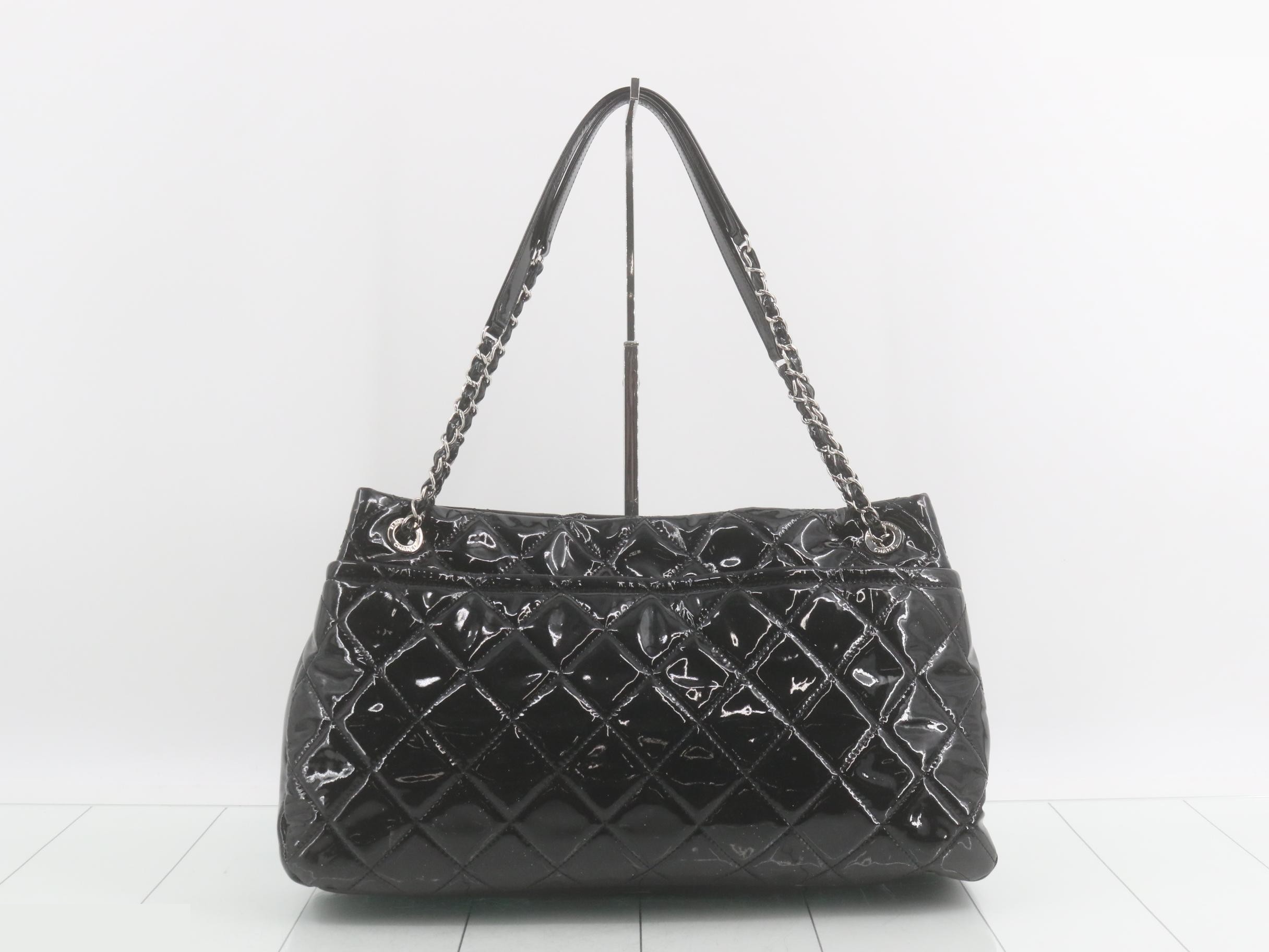 Patent leather chain shoulder bag — view 2