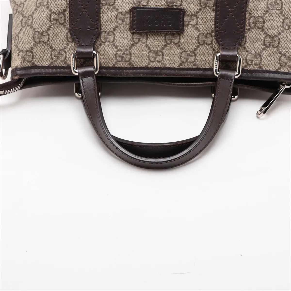 GG Supreme PVC x Leather 2-Way Handbag, Beige x Brown, 429019 — view 5