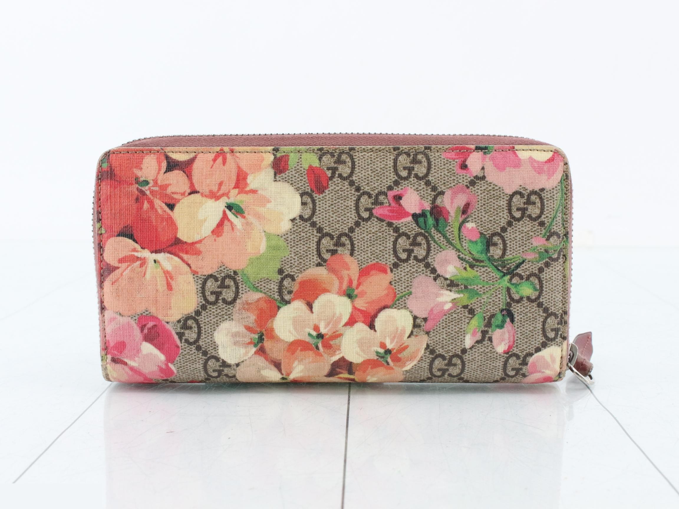 GG Supreme/Blooms Round Zipper Long Wallet — view 2