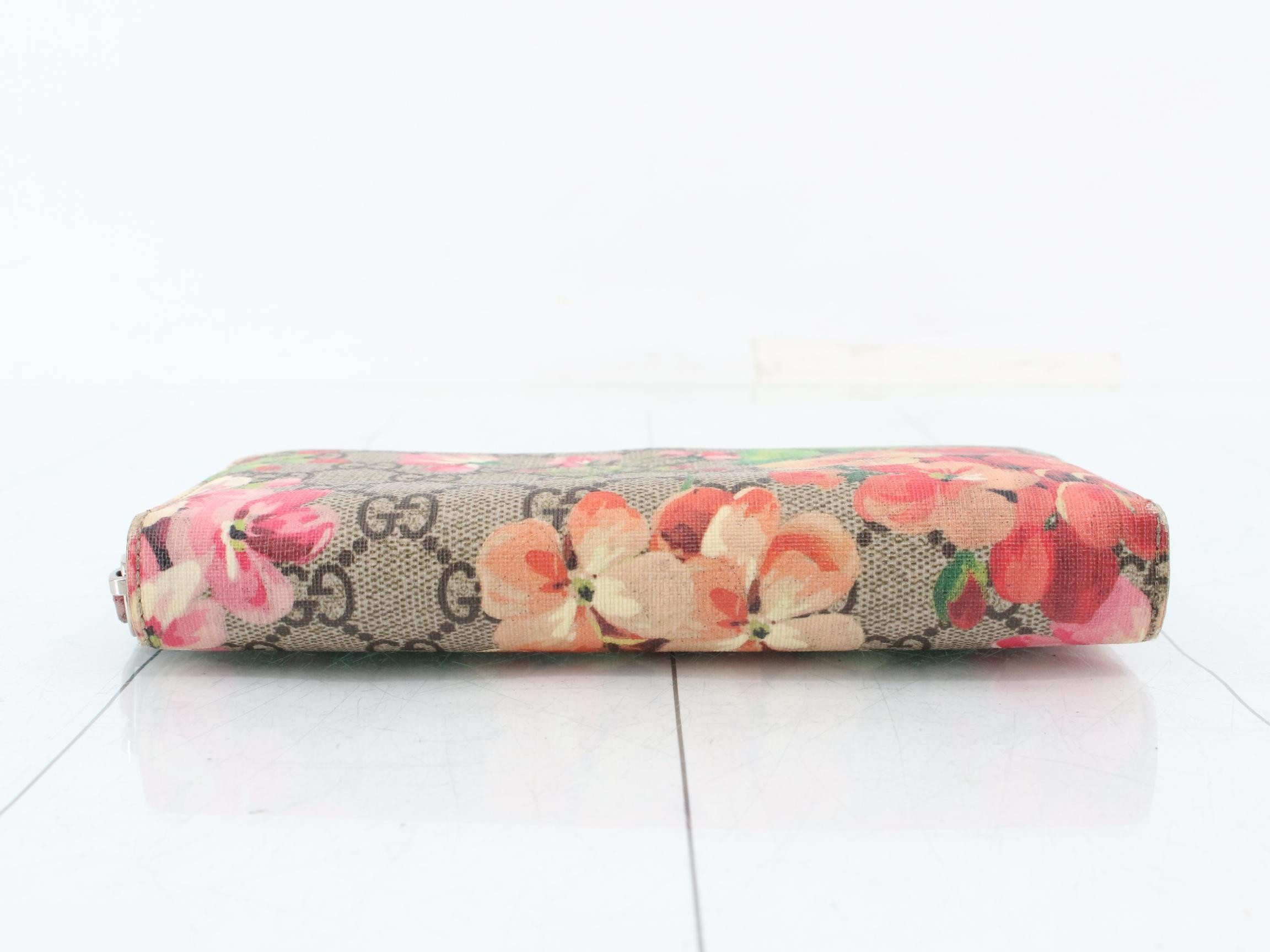 GG Supreme/Blooms Round Zipper Long Wallet — view 3