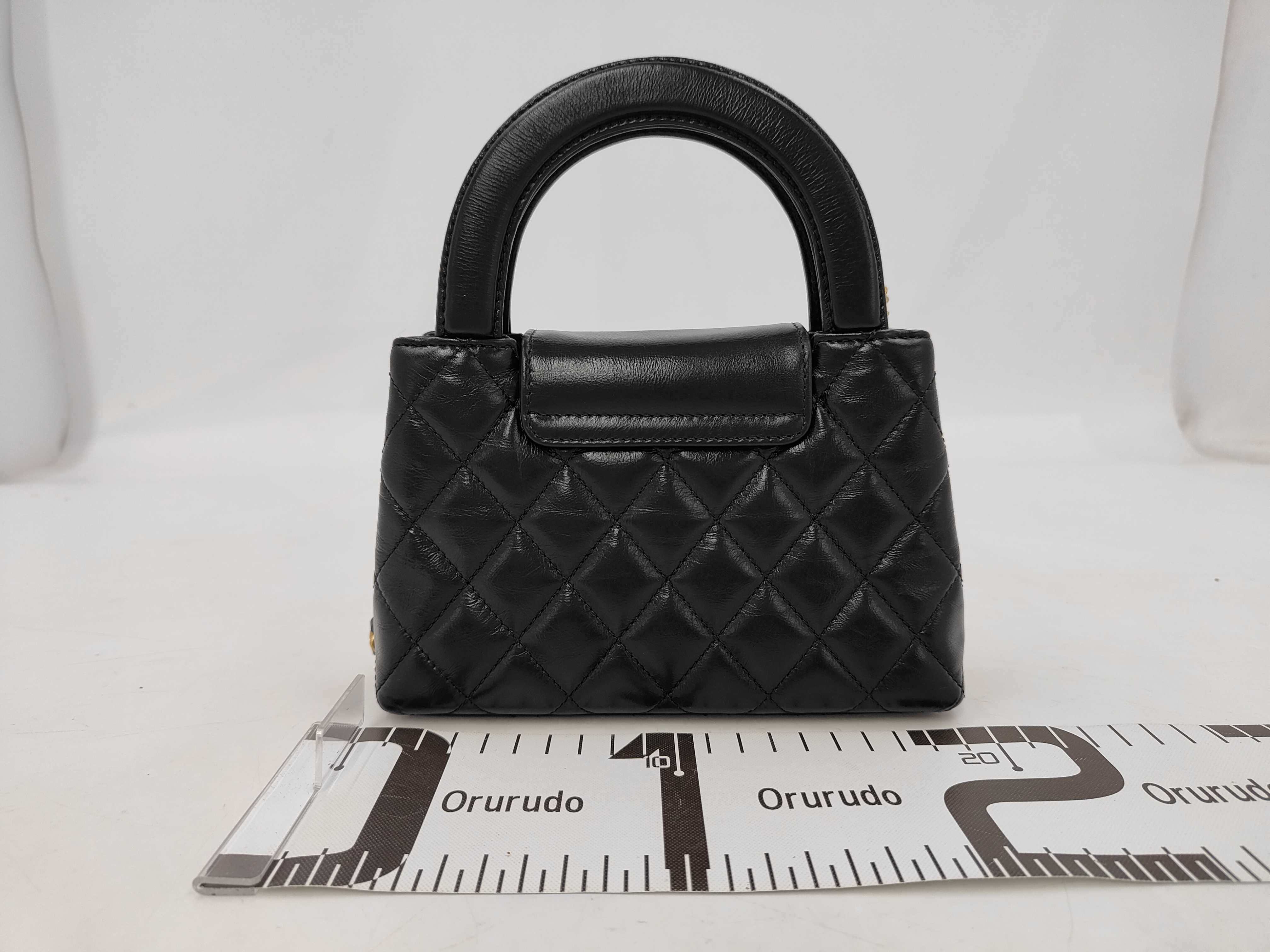 2-Way Chain Shoulder Bag, Lambskin, Black GP Shoulder Bag — view 2