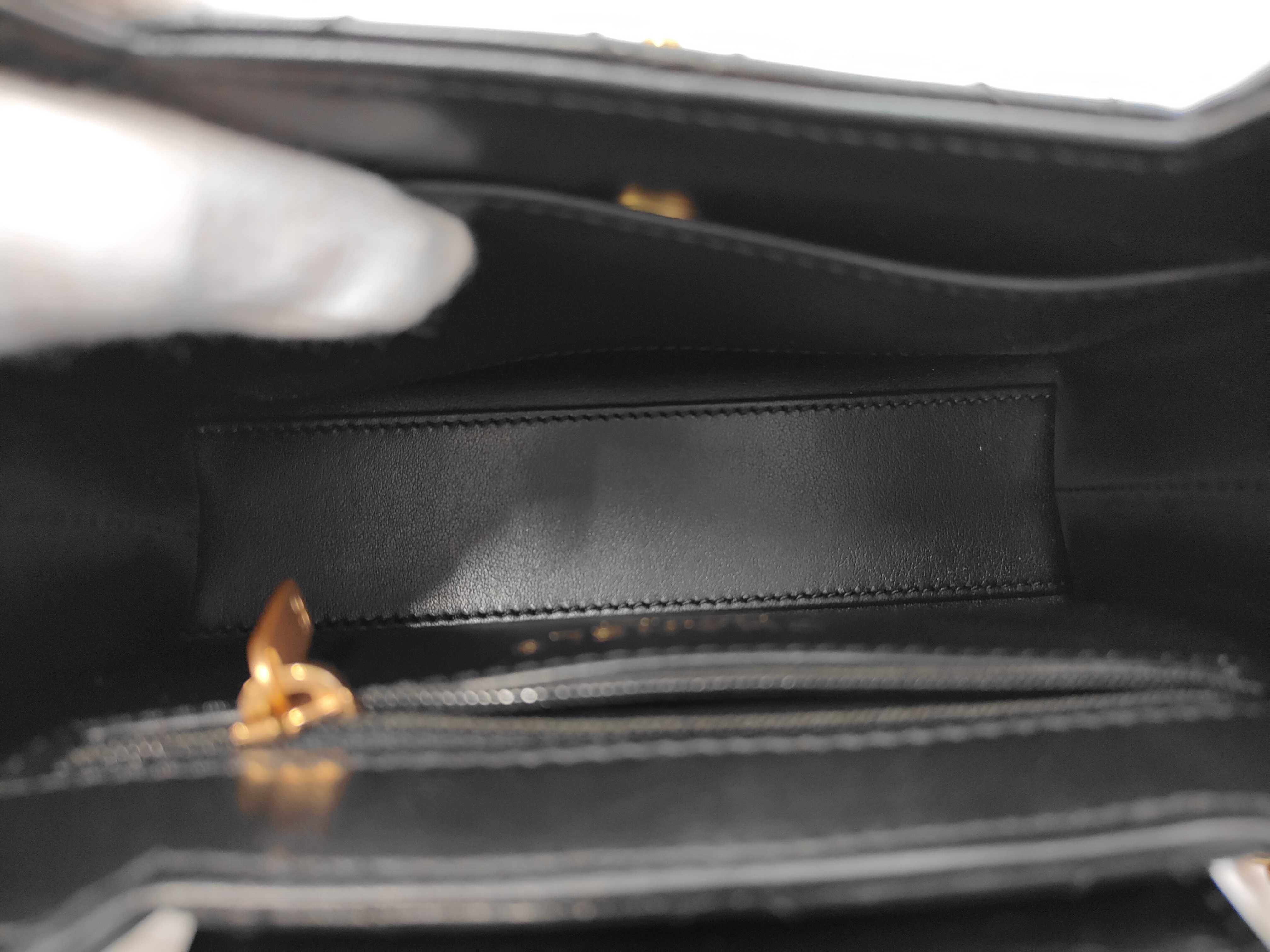 2-Way Chain Shoulder Bag, Lambskin, Black GP Shoulder Bag — view 8