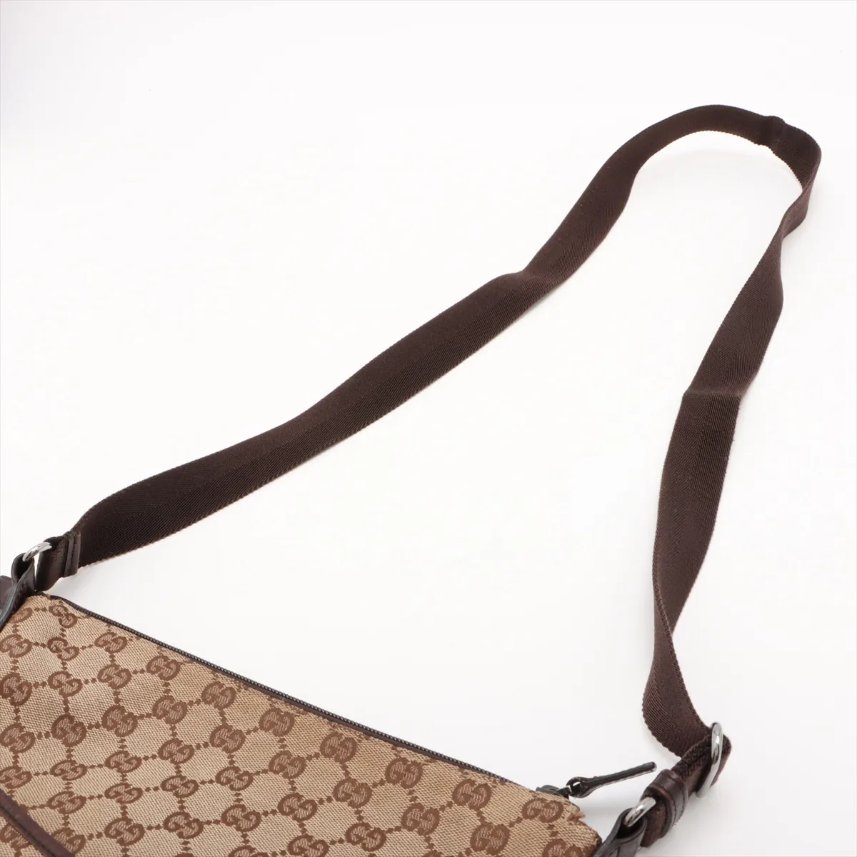 GG Canvas x Leather Shoulder Bag Beige x Brown 145857 — view 5