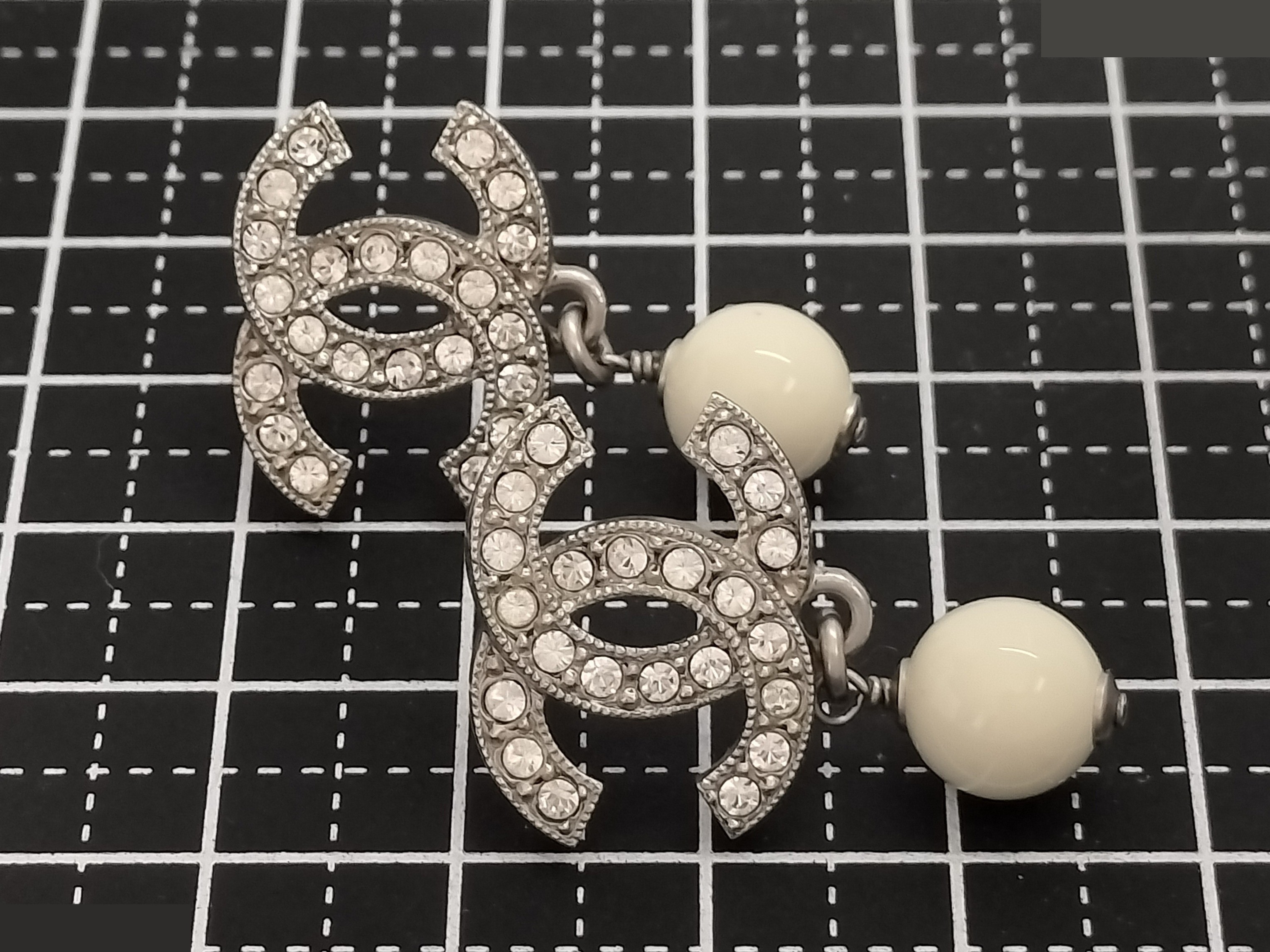 Coco Rhinestone Silver Earrings — view 8