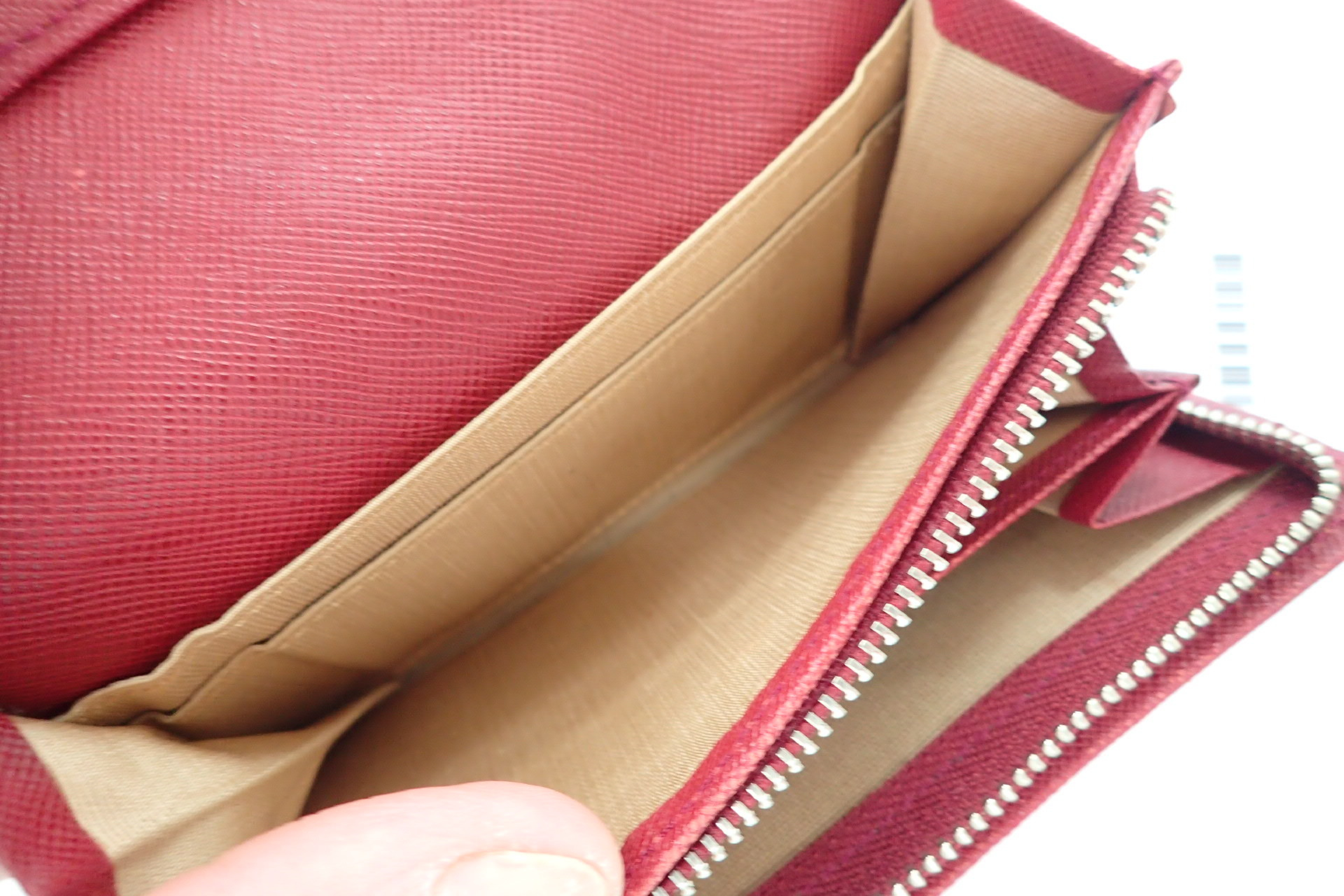 Check Pattern x Leather Bi-fold Wallet — view 9