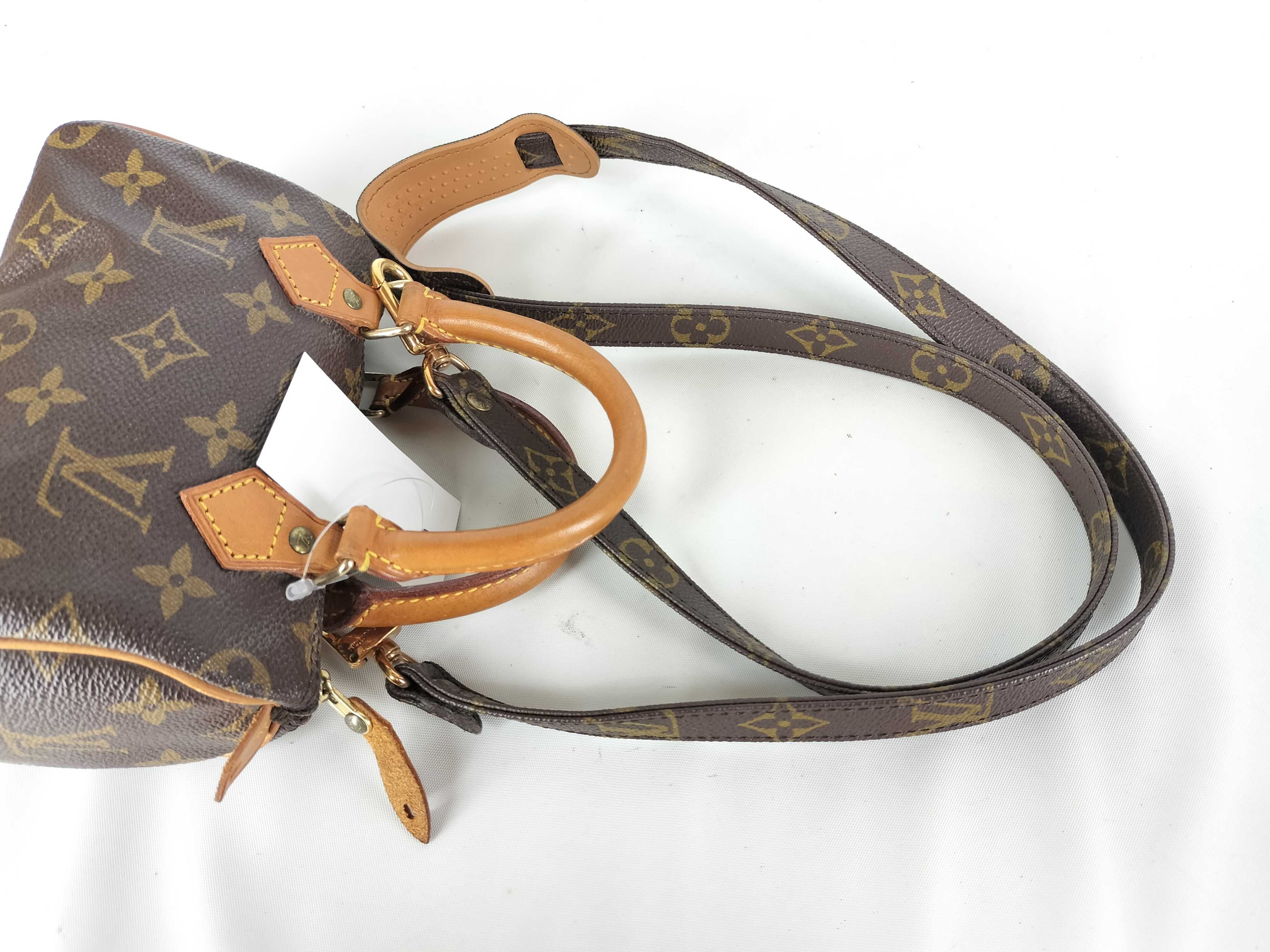 Monogram M41534 Mini Speedy Handbag with Shoulder Strap — view 5