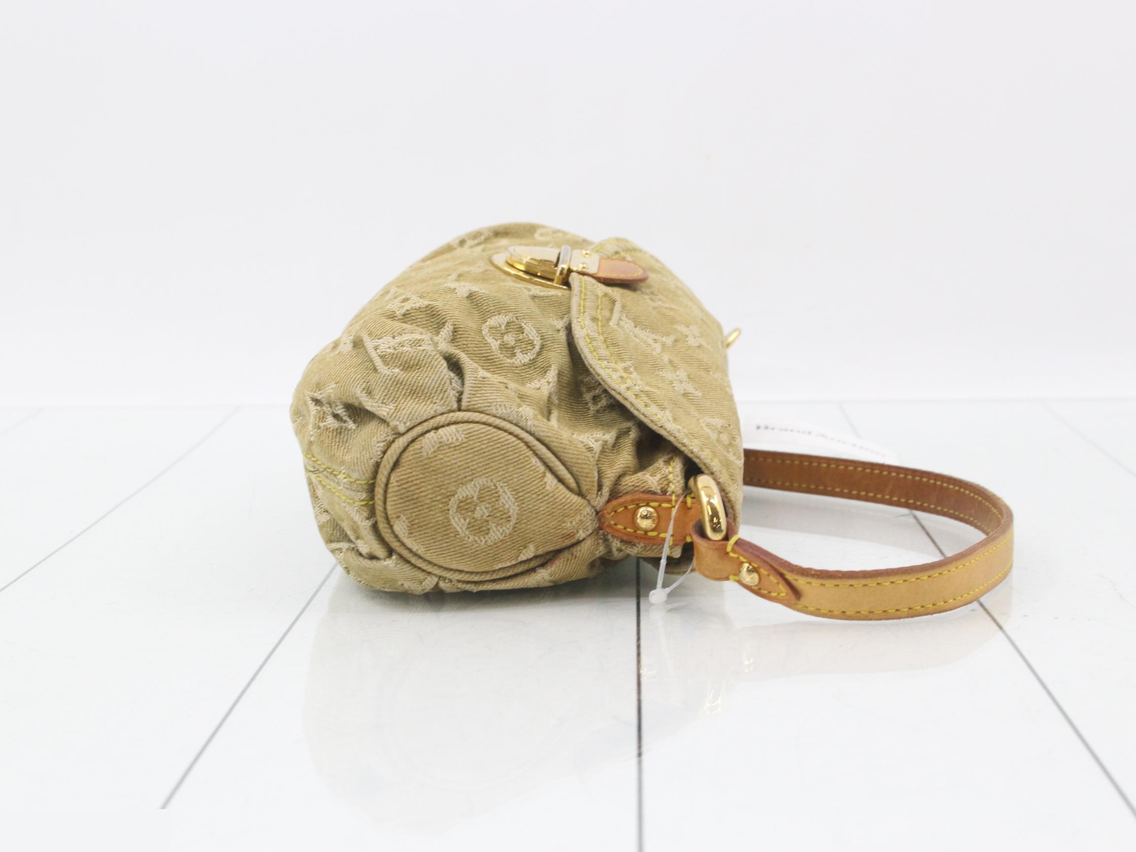 Monogram Denim Mini Pleaty Green — view 3