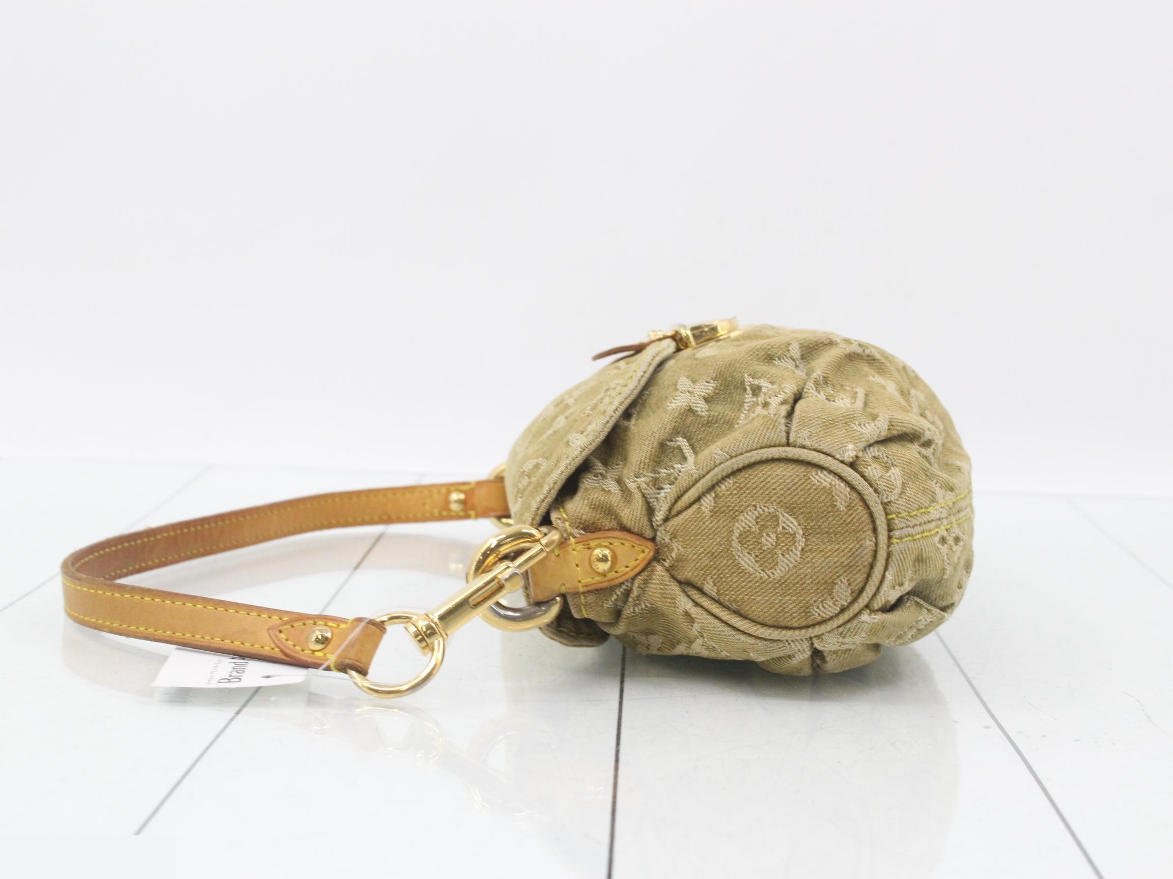 Monogram Denim Mini Pleaty Green — view 4