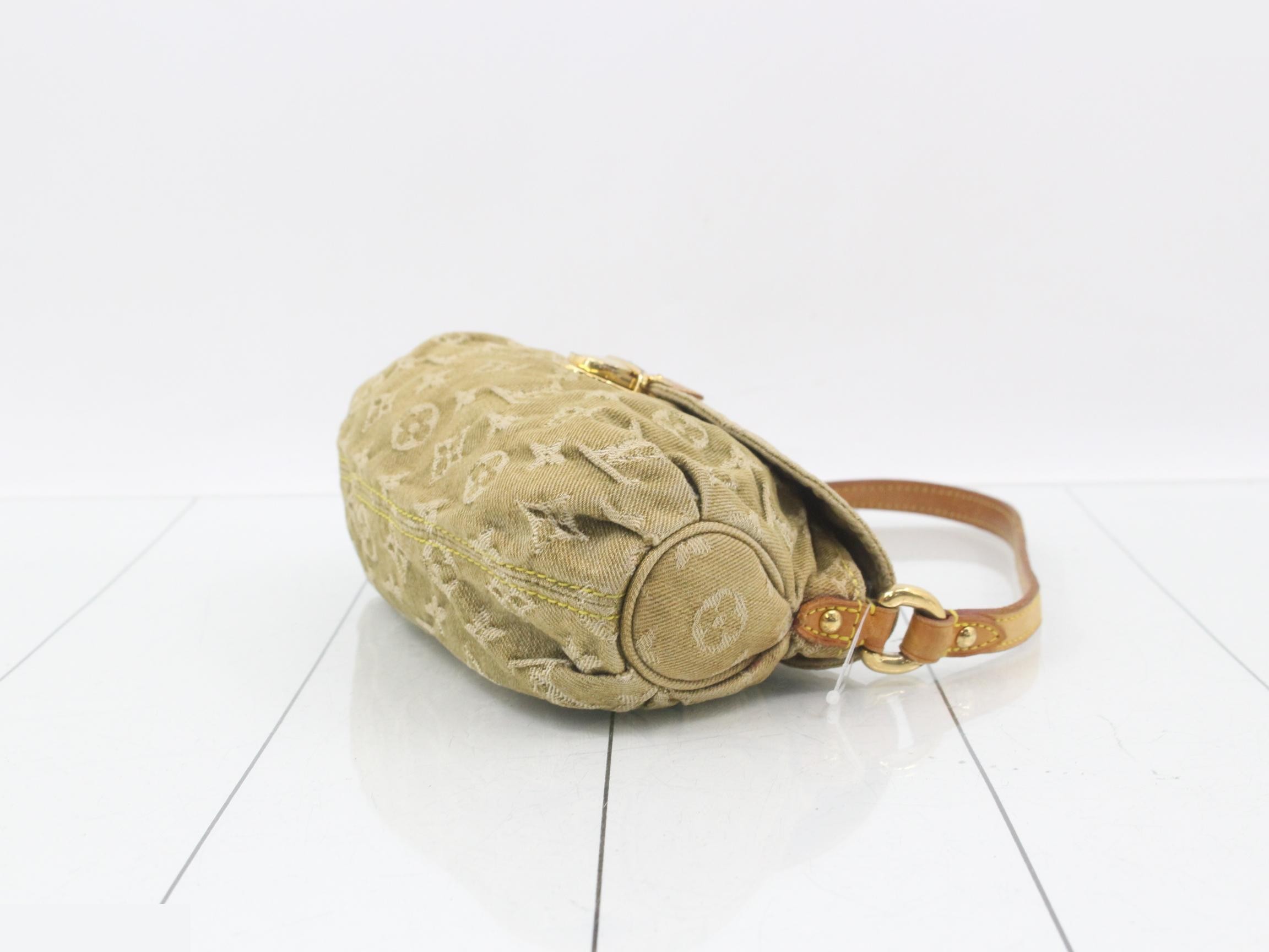 Monogram Denim Mini Pleaty Green — view 6