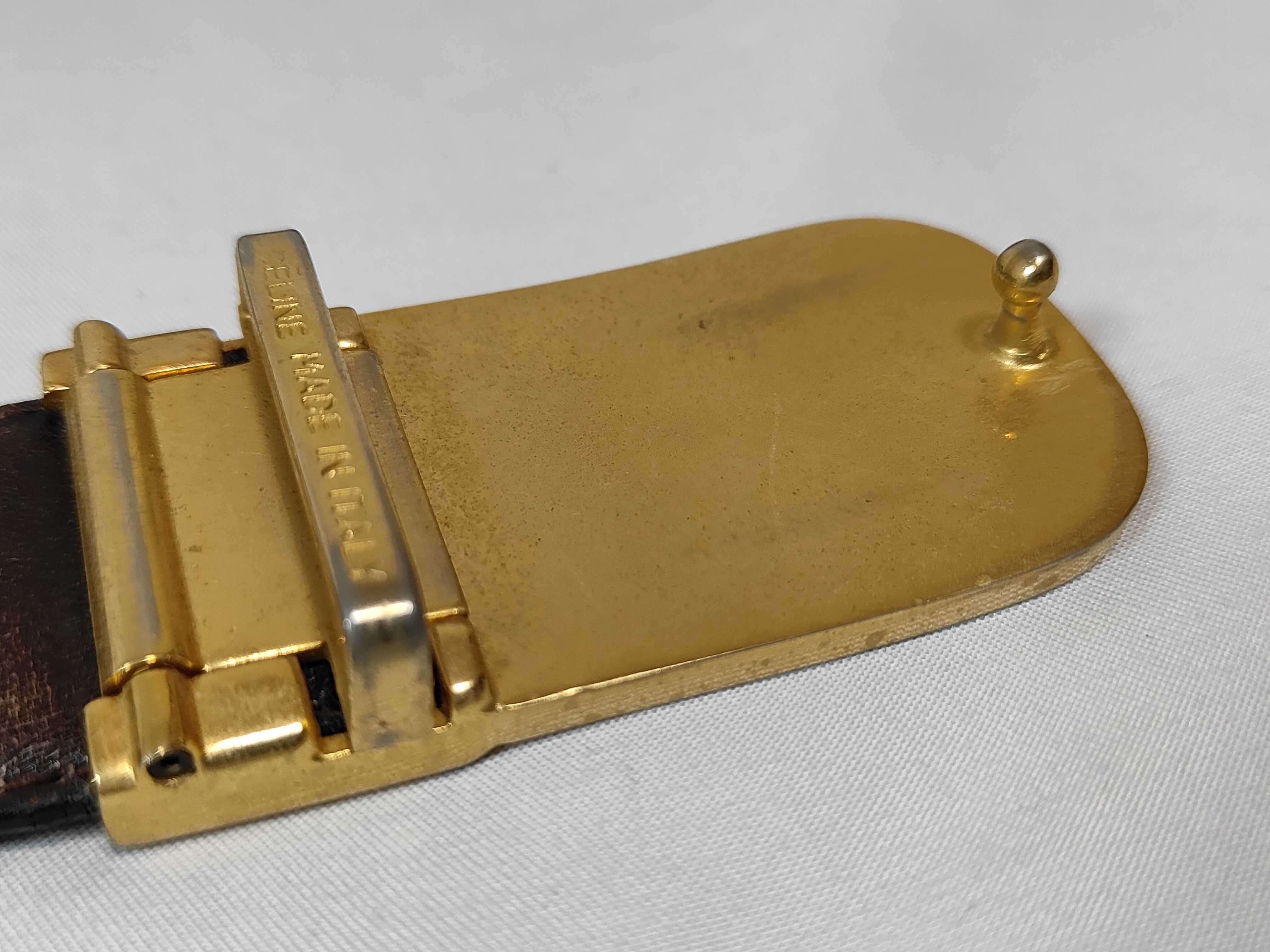 carriage buckle leather belt, size 90. Belt condition considered. — view 7