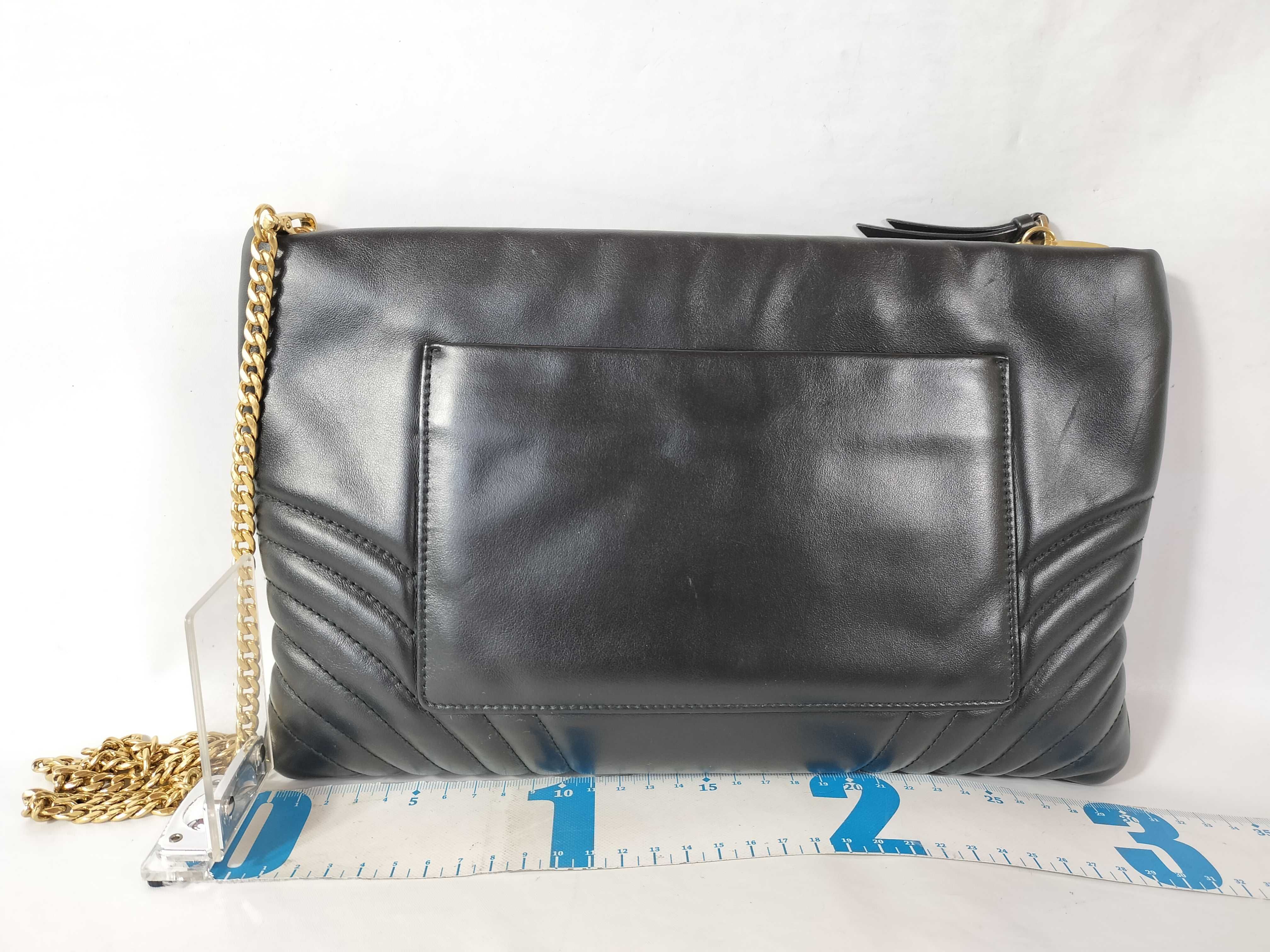 SLG LEATHER 1BF087 CHAIN ​​CLUTCH BLACK GHW Shoulder Bag — view 2