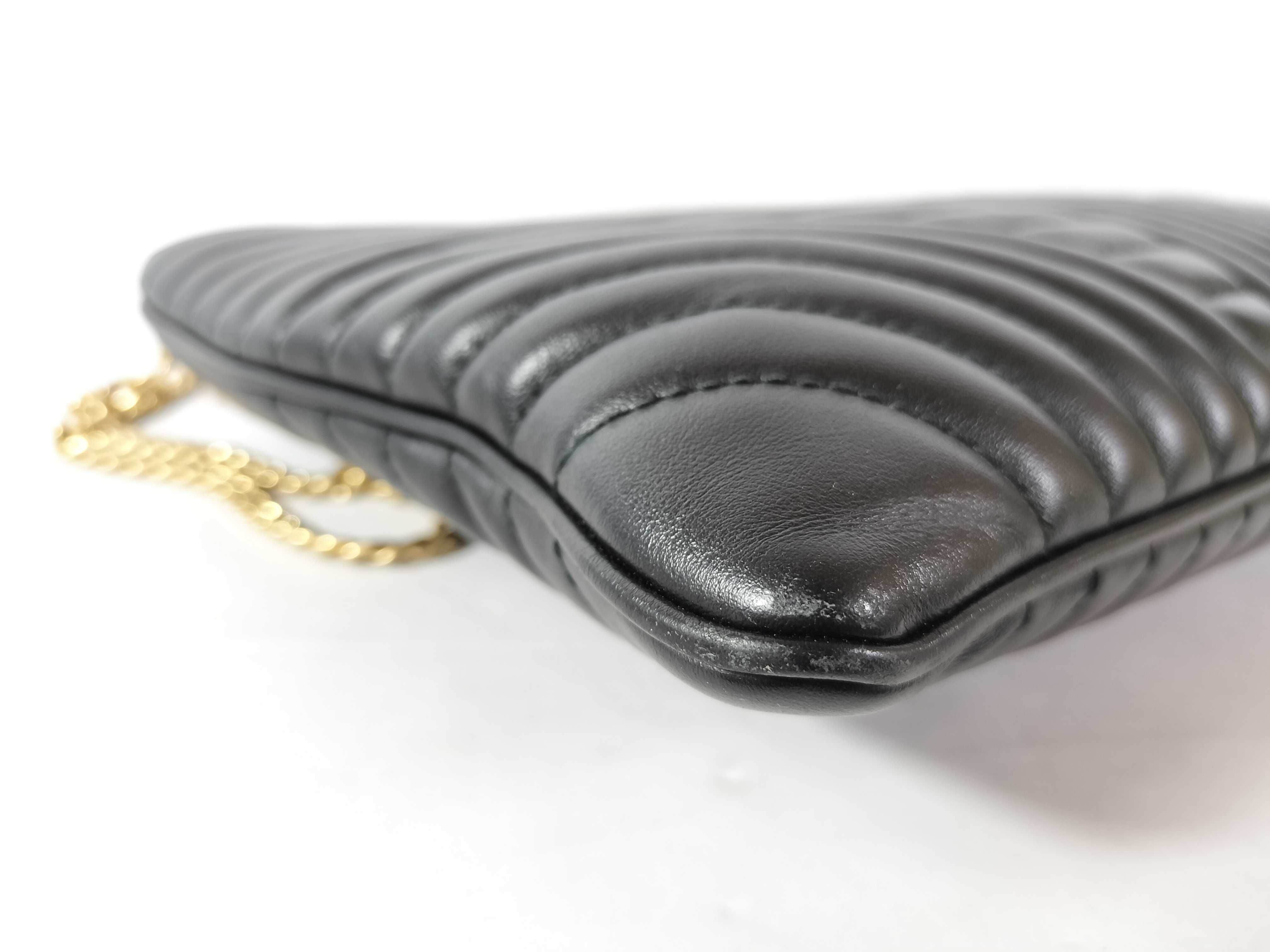 SLG LEATHER 1BF087 CHAIN ​​CLUTCH BLACK GHW Shoulder Bag — view 5
