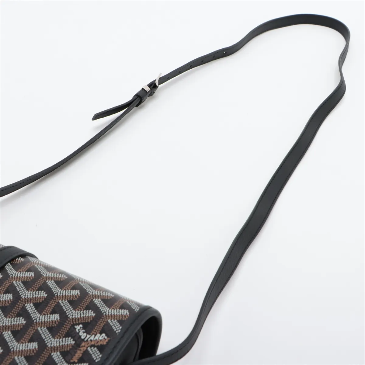Belvedere PM PVC x Leather Shoulder Bag, Black — view 5