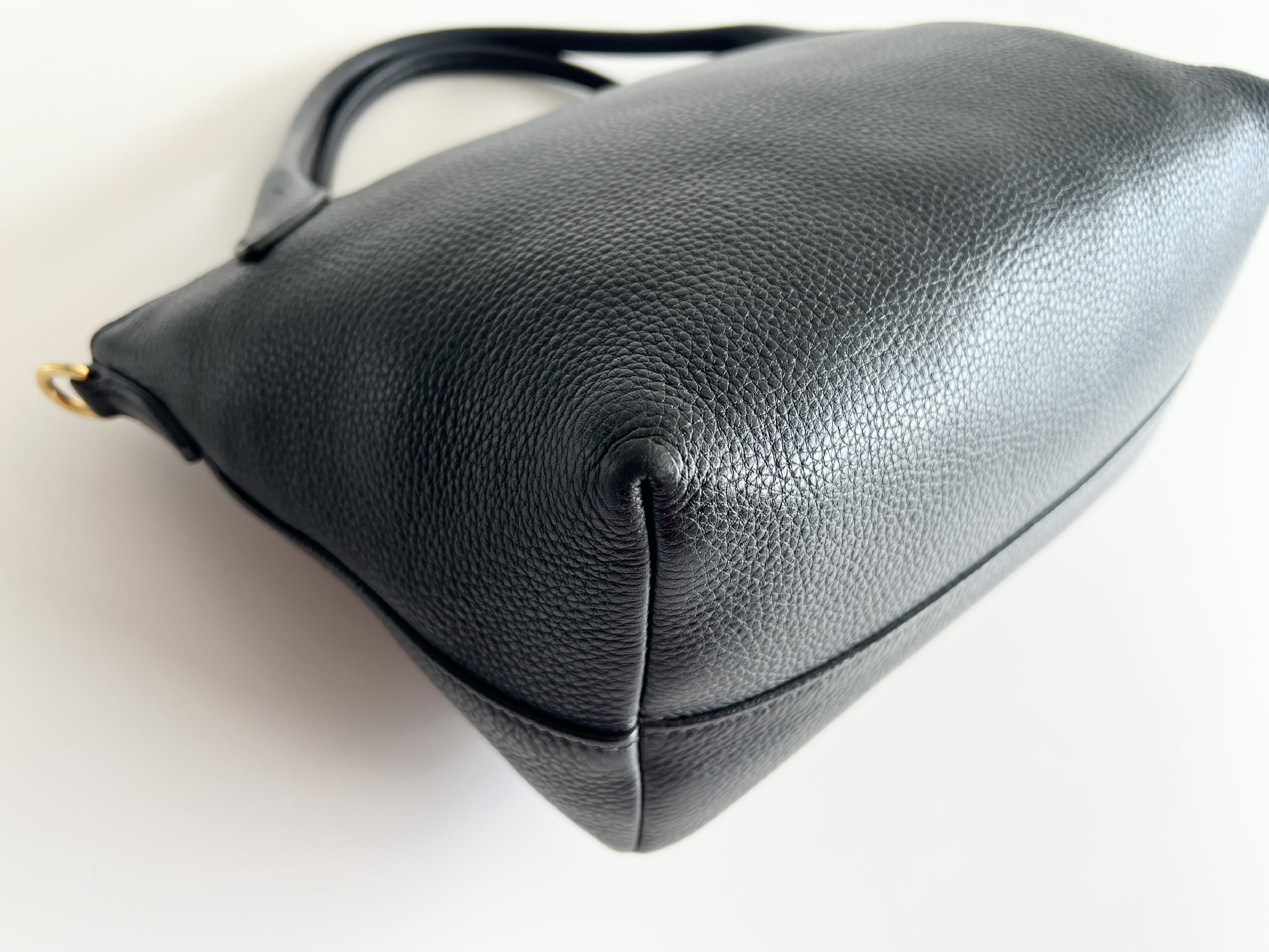 Triangle Logo Vitello Daino Leather Handbag — view 11