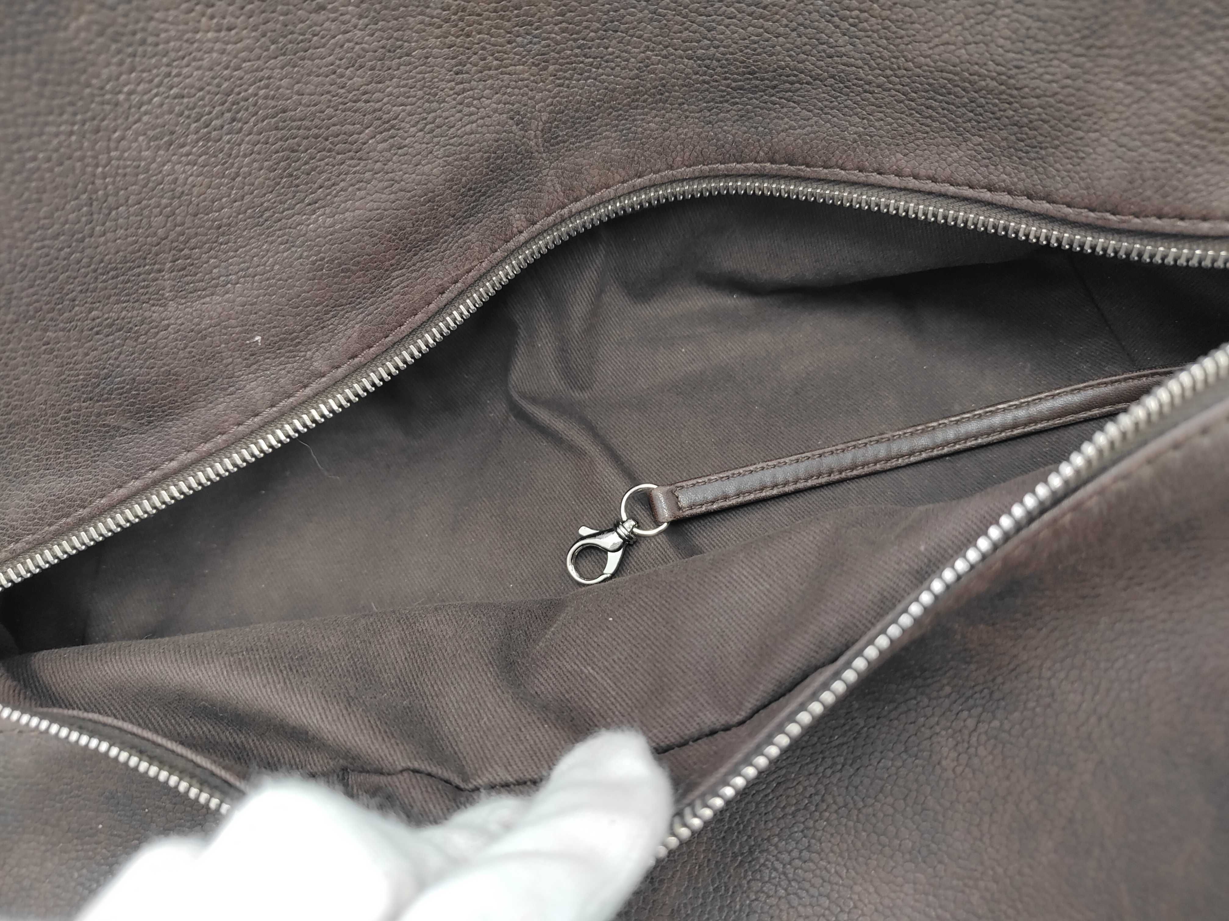 ID- Coco Mark Cow Skin Chain Tote Bag Black Shoulder Bag — view 9