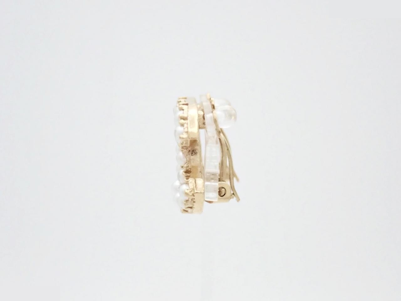 Earrings with Coco Mark design, gold. — view 3