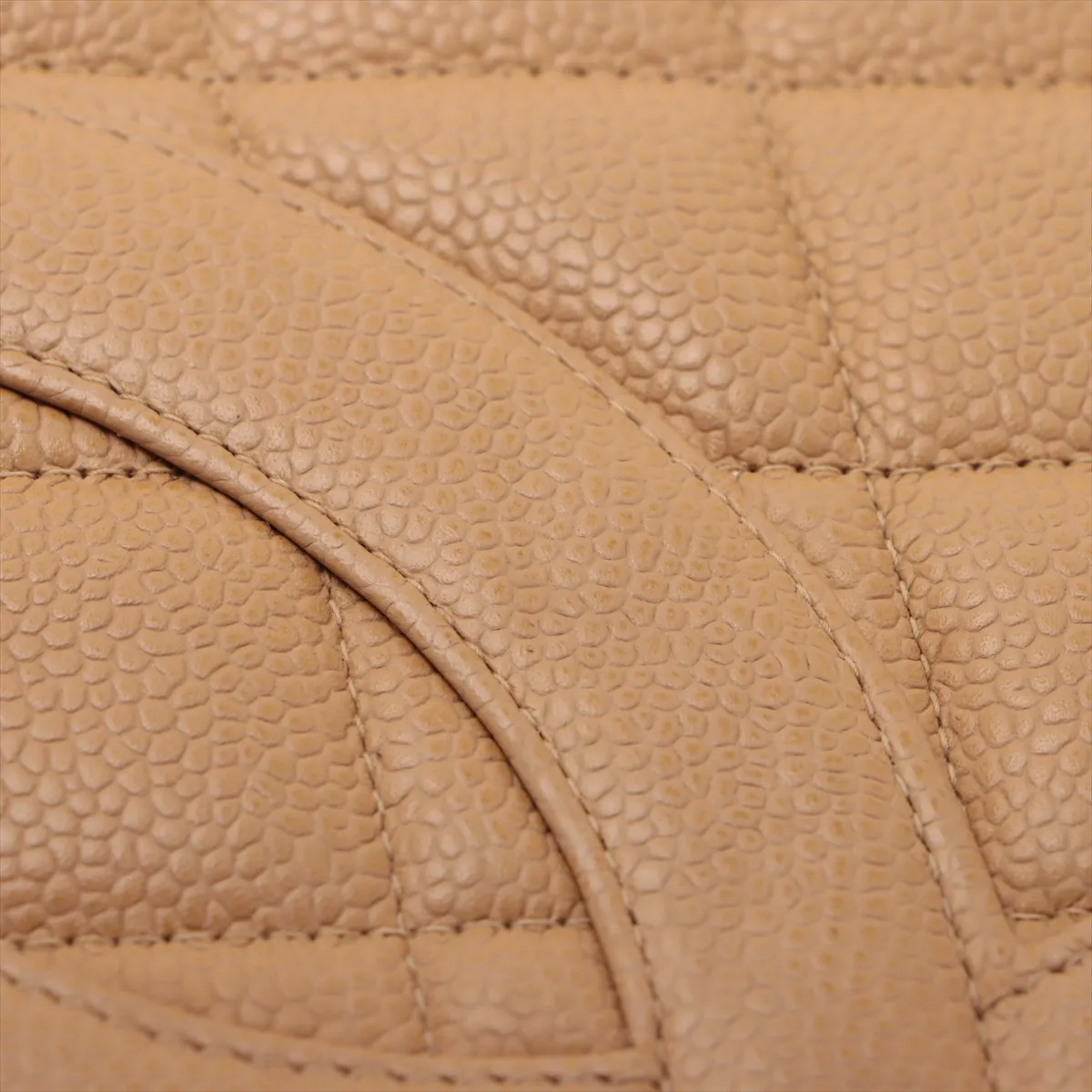 reprint caviar skin tote bag beige gold hardware 6050616 6th series — view 13