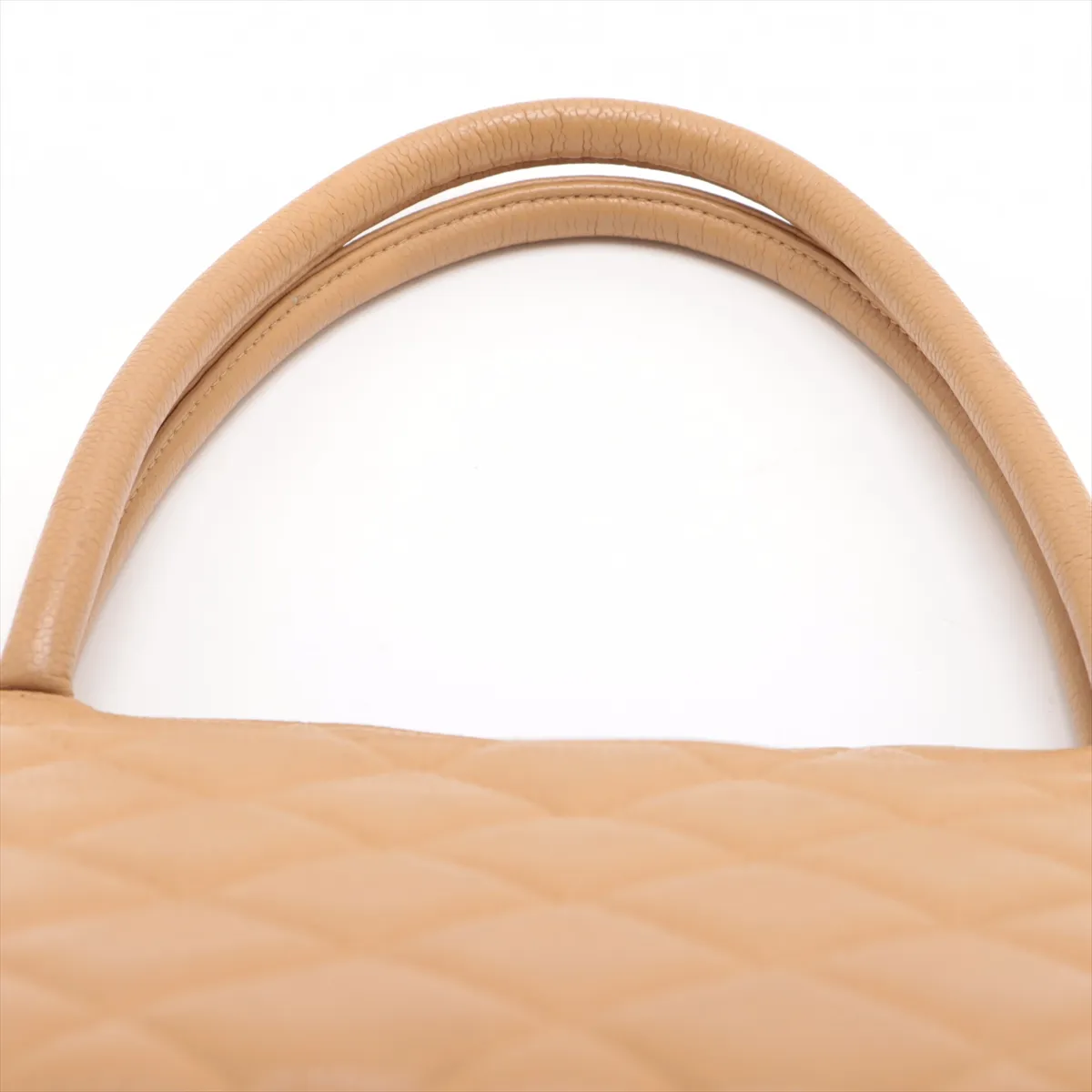 reprint caviar skin tote bag beige gold hardware 6050616 6th series — view 6