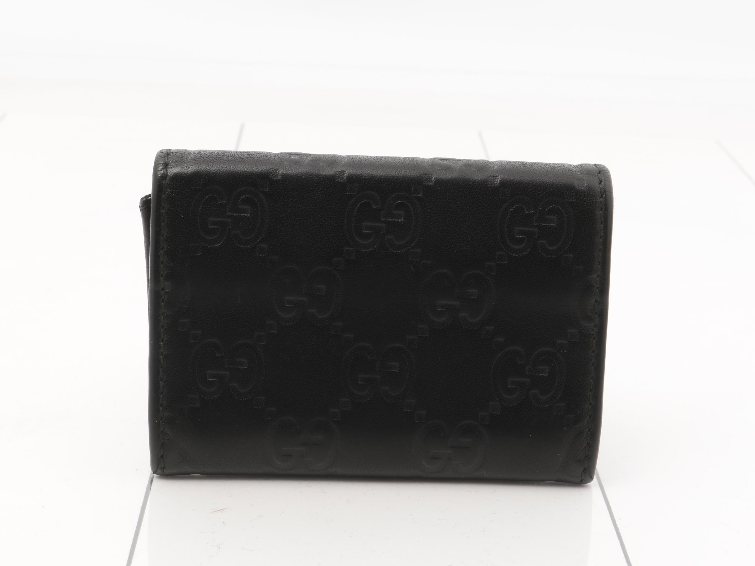 Guccissima (bag) card case, leather, black, 120964 — view 2