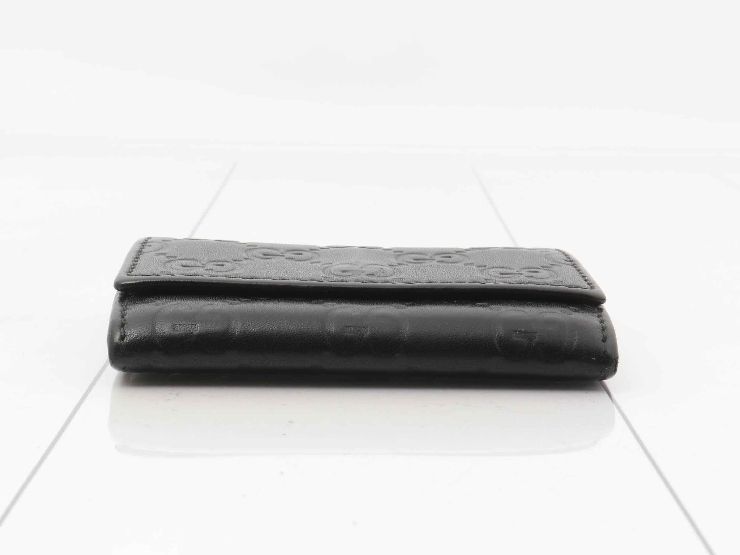 Guccissima (bag) card case, leather, black, 120964 — view 3