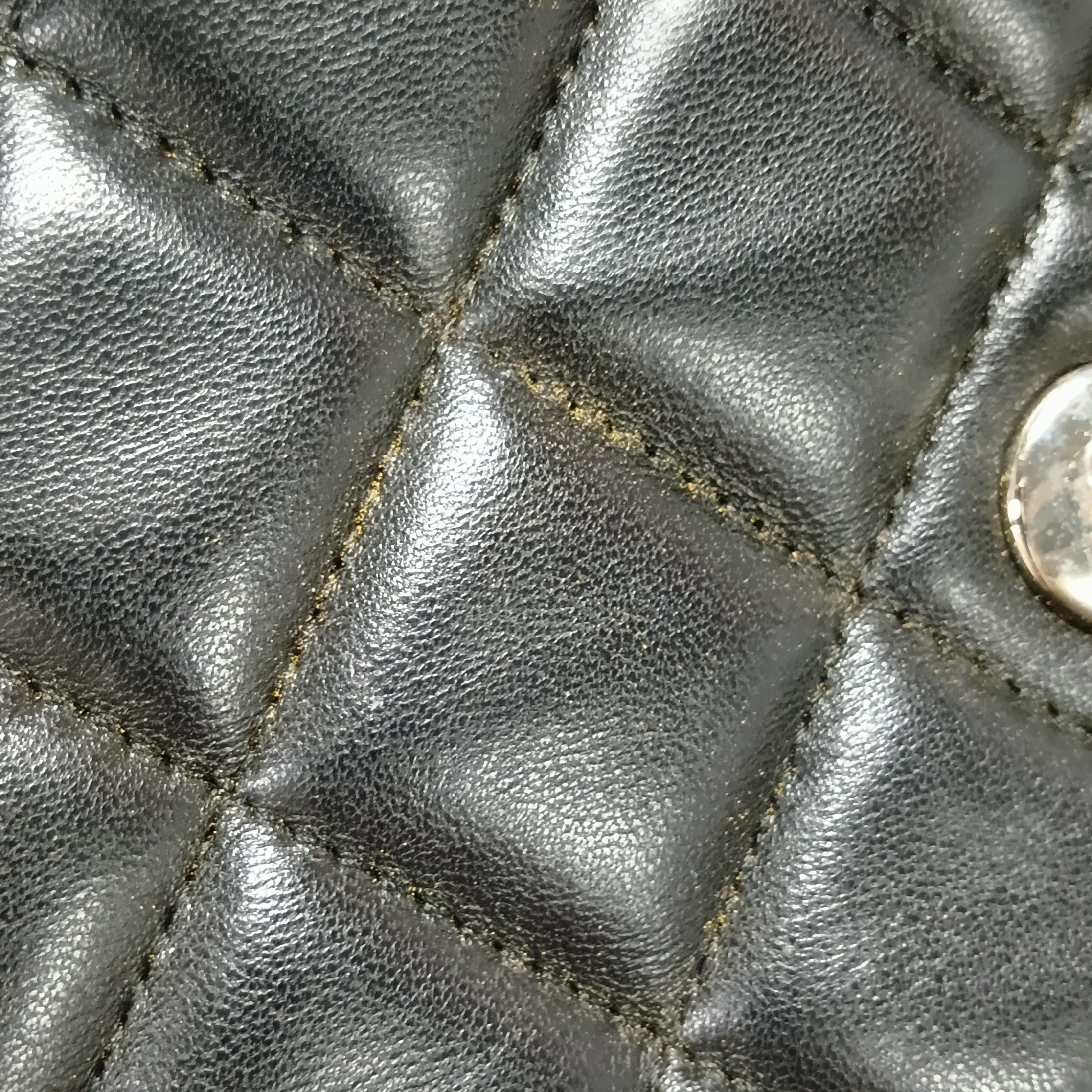 Large Matelassé 30 Lambskin Single Flap Double Chain Bag, Black with Silver Hardware, 13898676 (Serial Number 13-series, A28600), Shoulder Bag — view 14