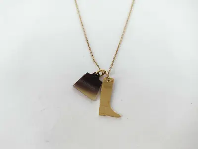Boot Motif Necklace Gold Necklace