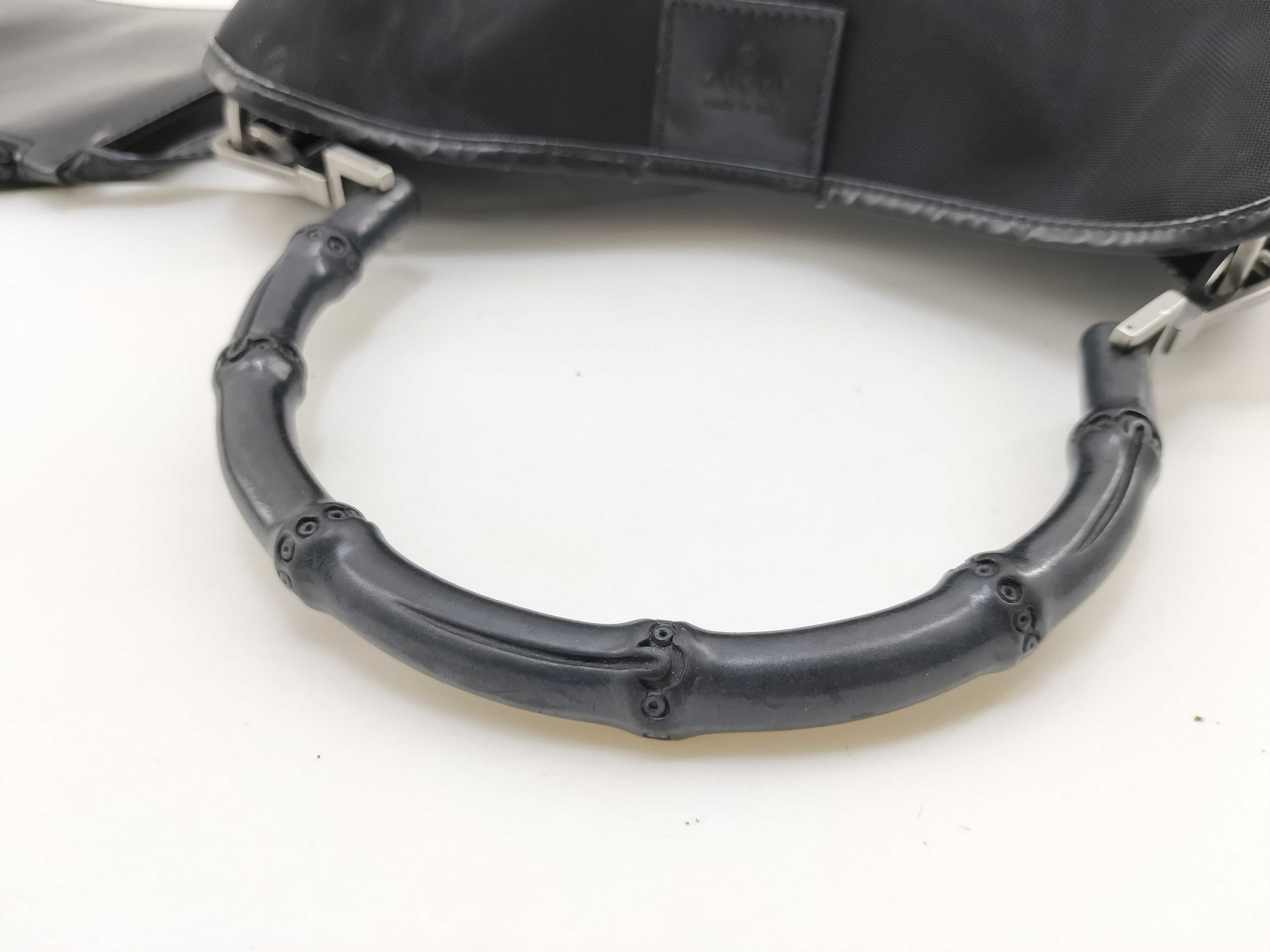 One-Shoulder Bag / 001 5638 / Bamboo Mesh / Black Handbag — view 4