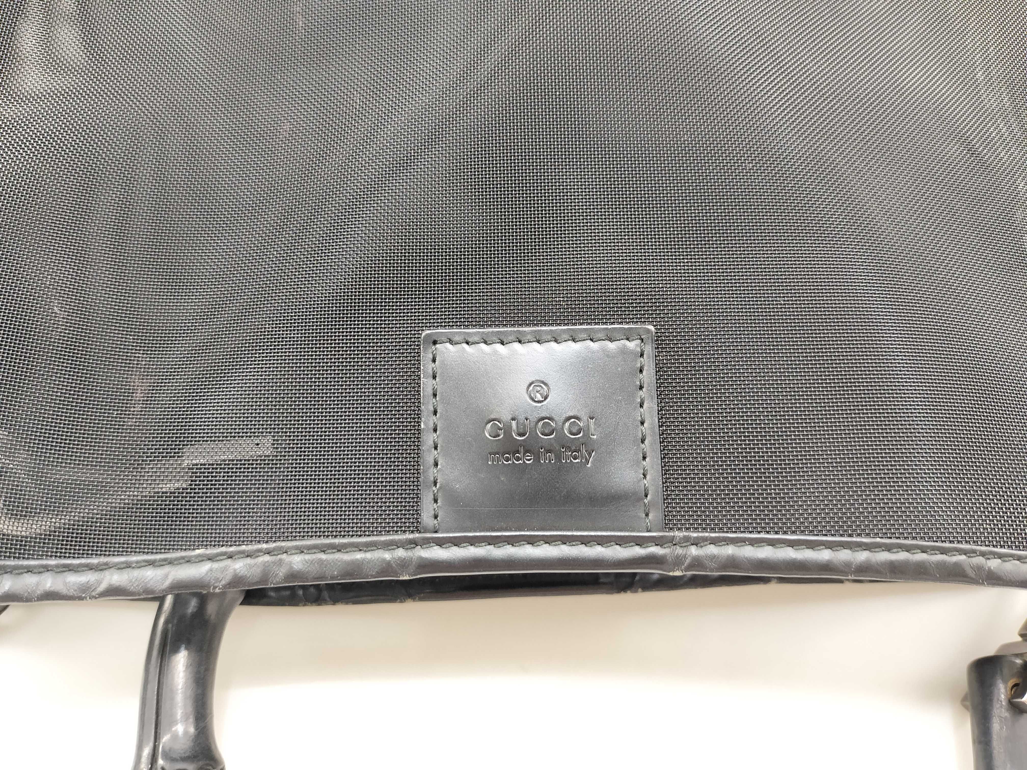 One-Shoulder Bag / 001 5638 / Bamboo Mesh / Black Handbag — view 9