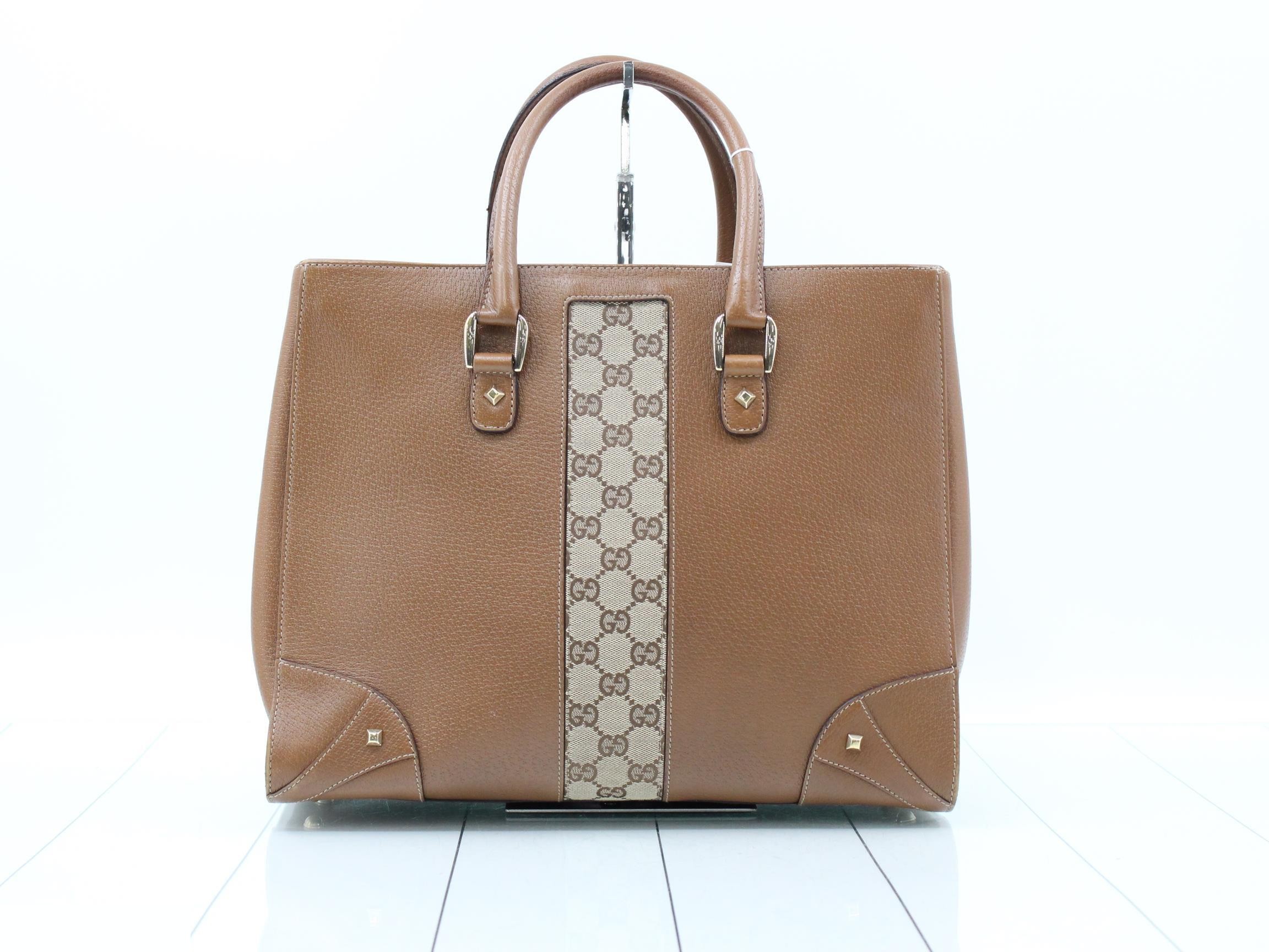 GG Canvas Leather Tote Bag — view 2