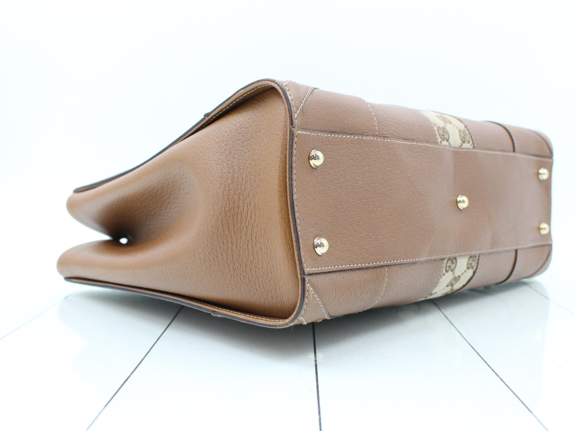 GG Canvas Leather Tote Bag — view 5