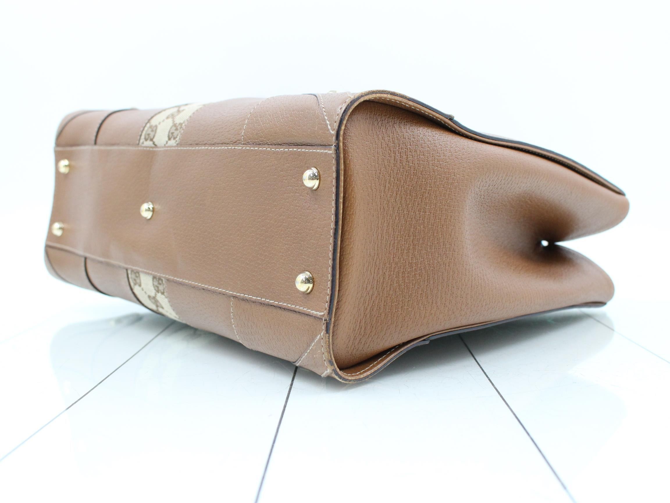 GG Canvas Leather Tote Bag — view 6