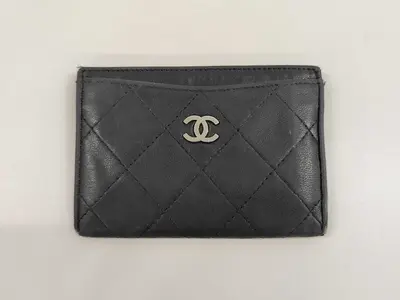 Lambskin Matelassé Card Case (Card Case, Pass Case, Business Card Holder)