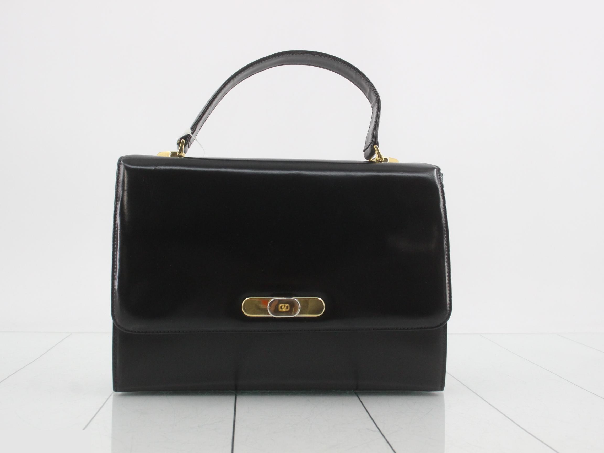 Turnlock leather, black, W26.5 H18 D8