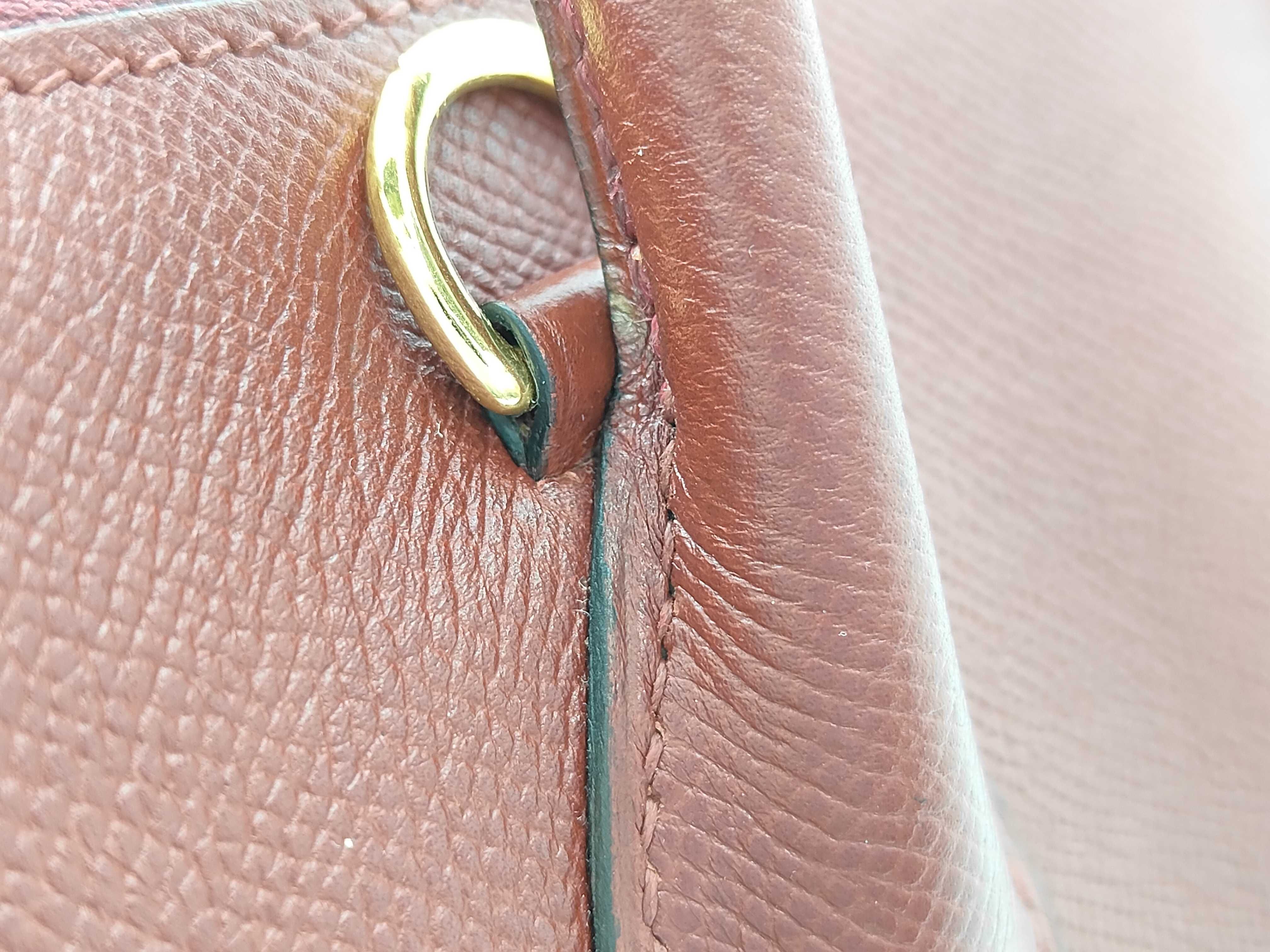 Bolide Handbag, Bordeaux color, Gold hardware, with Studs. — view 3
