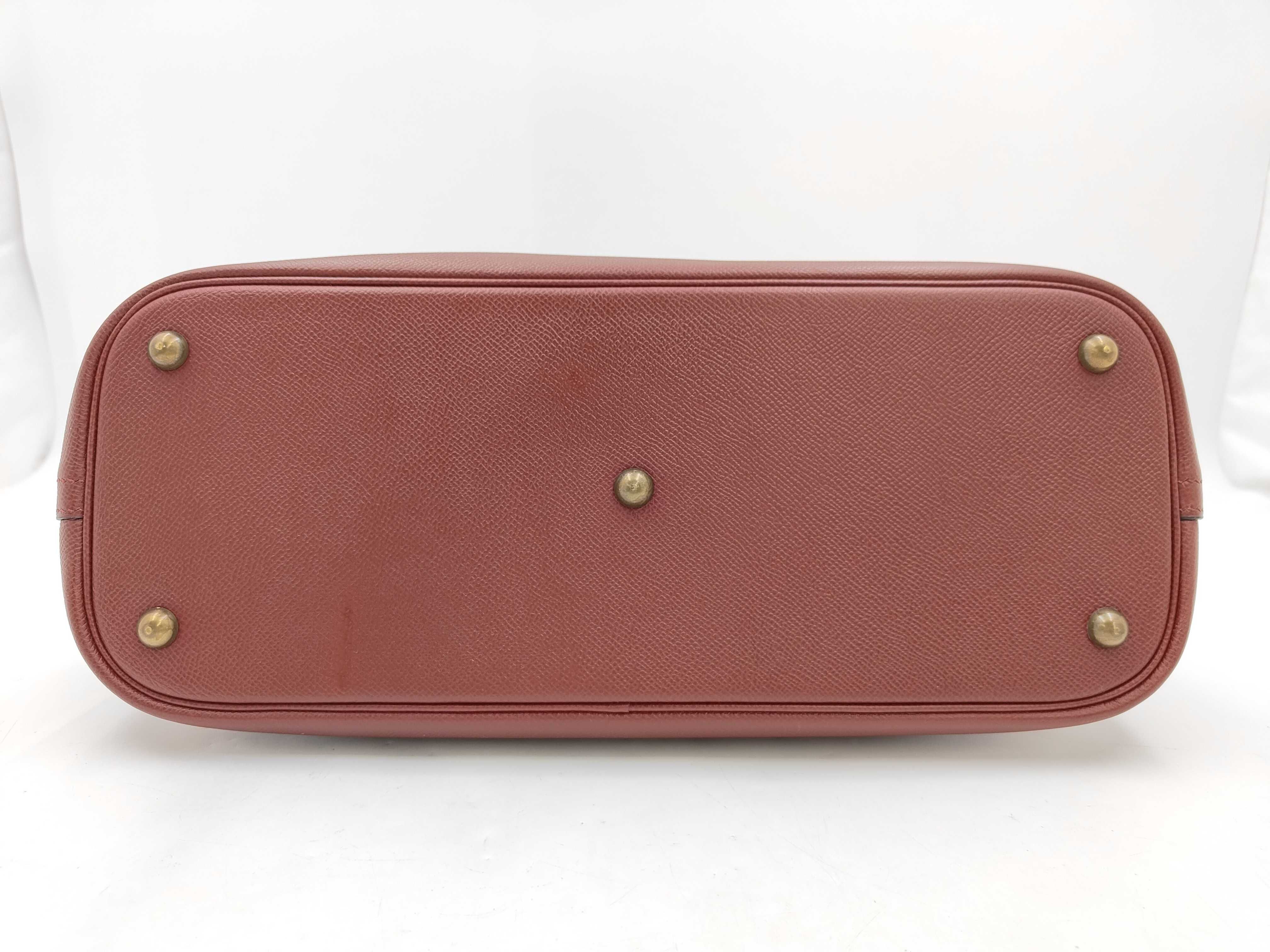 Bolide Handbag, Bordeaux color, Gold hardware, with Studs. — view 6