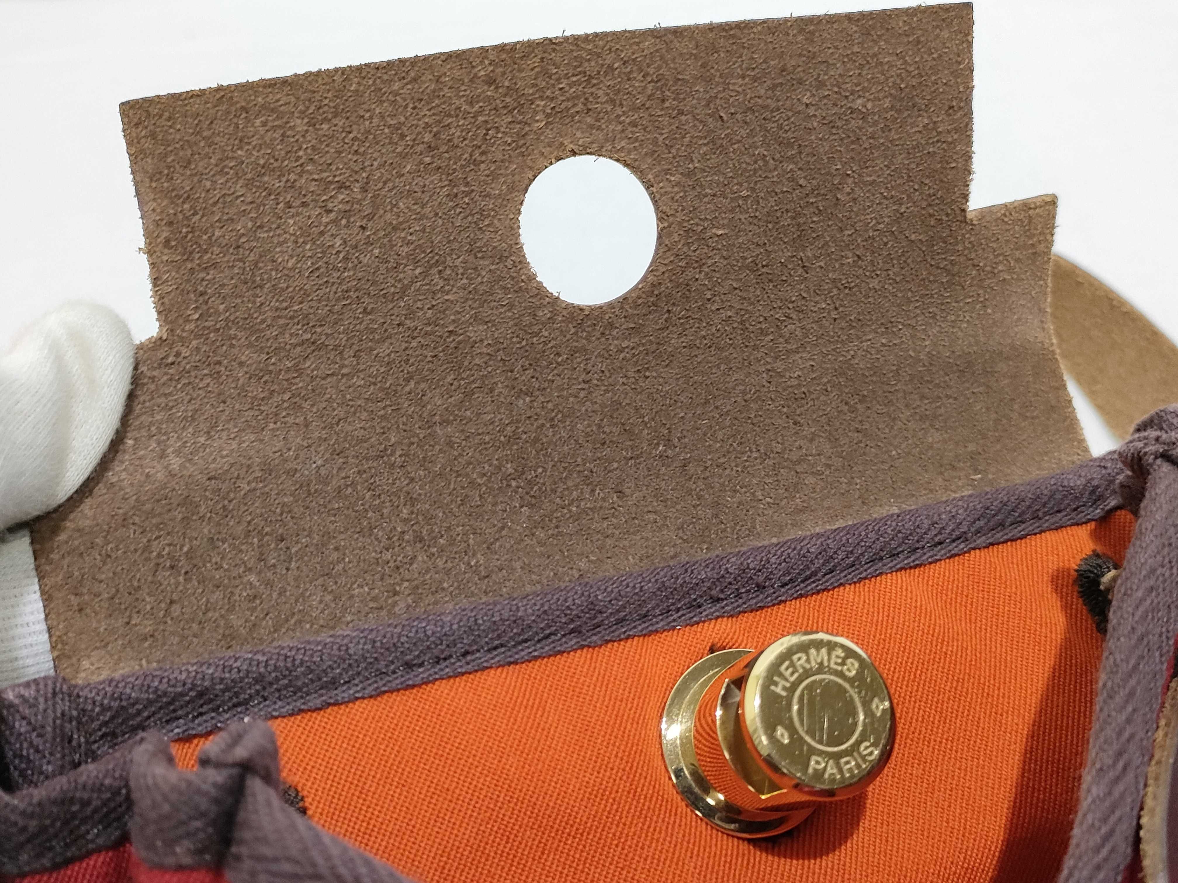 Herbag TPM Shoulder Bag, Canvas and Leather, Red Shoulder Bag — view 11