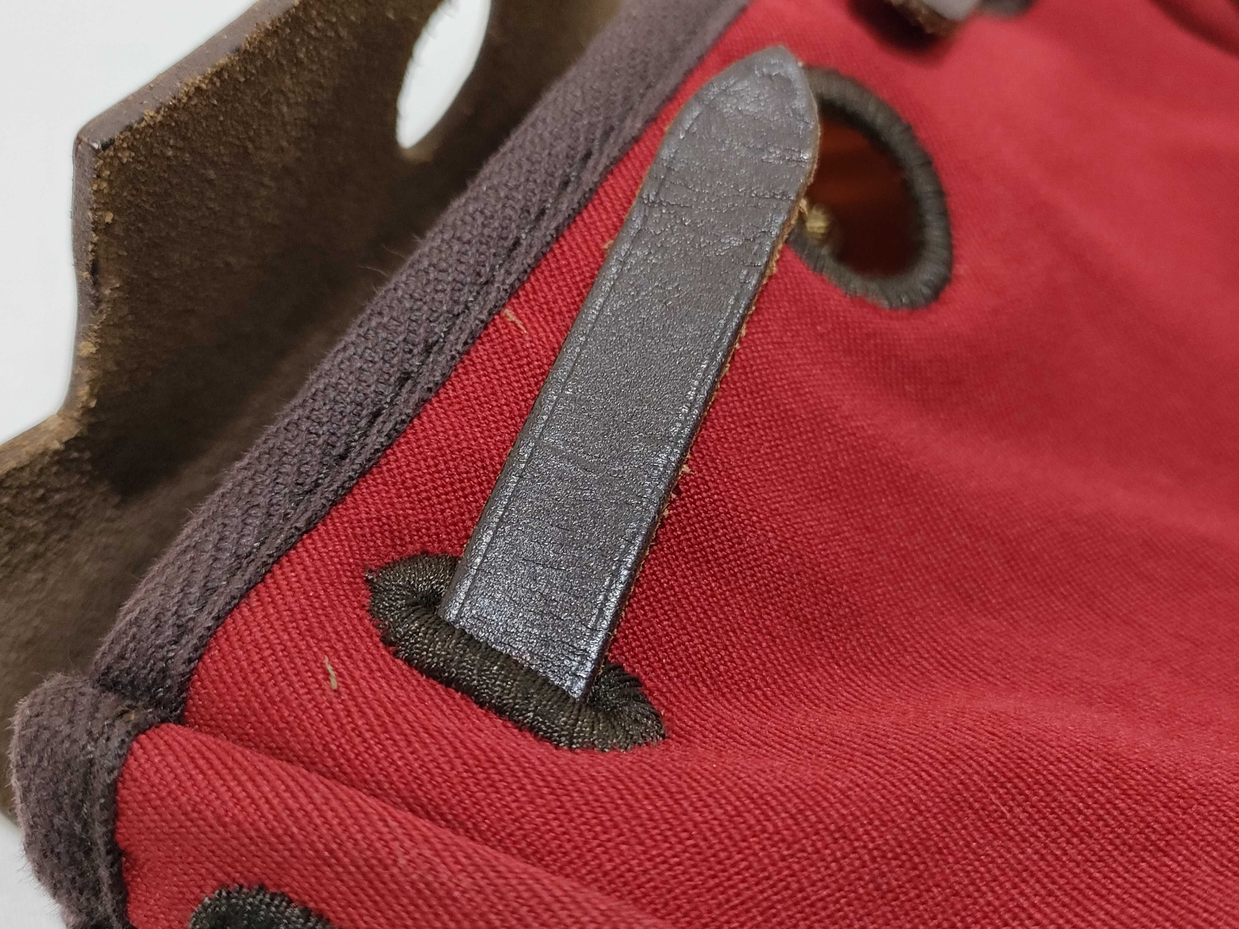 Herbag TPM Shoulder Bag, Canvas and Leather, Red Shoulder Bag — view 12