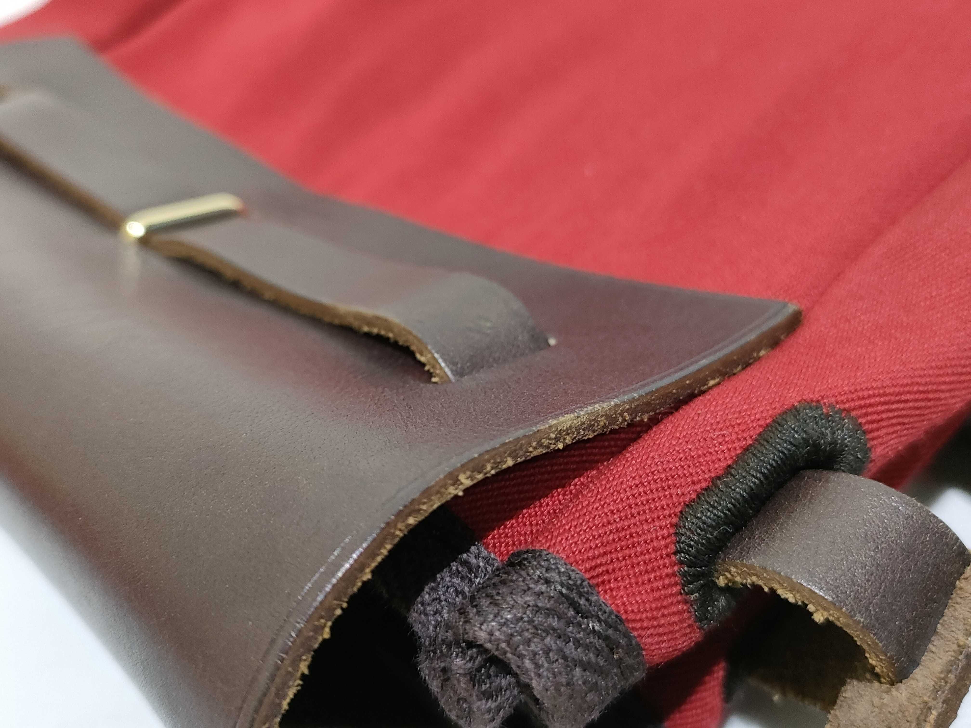 Herbag TPM Shoulder Bag, Canvas and Leather, Red Shoulder Bag — view 13