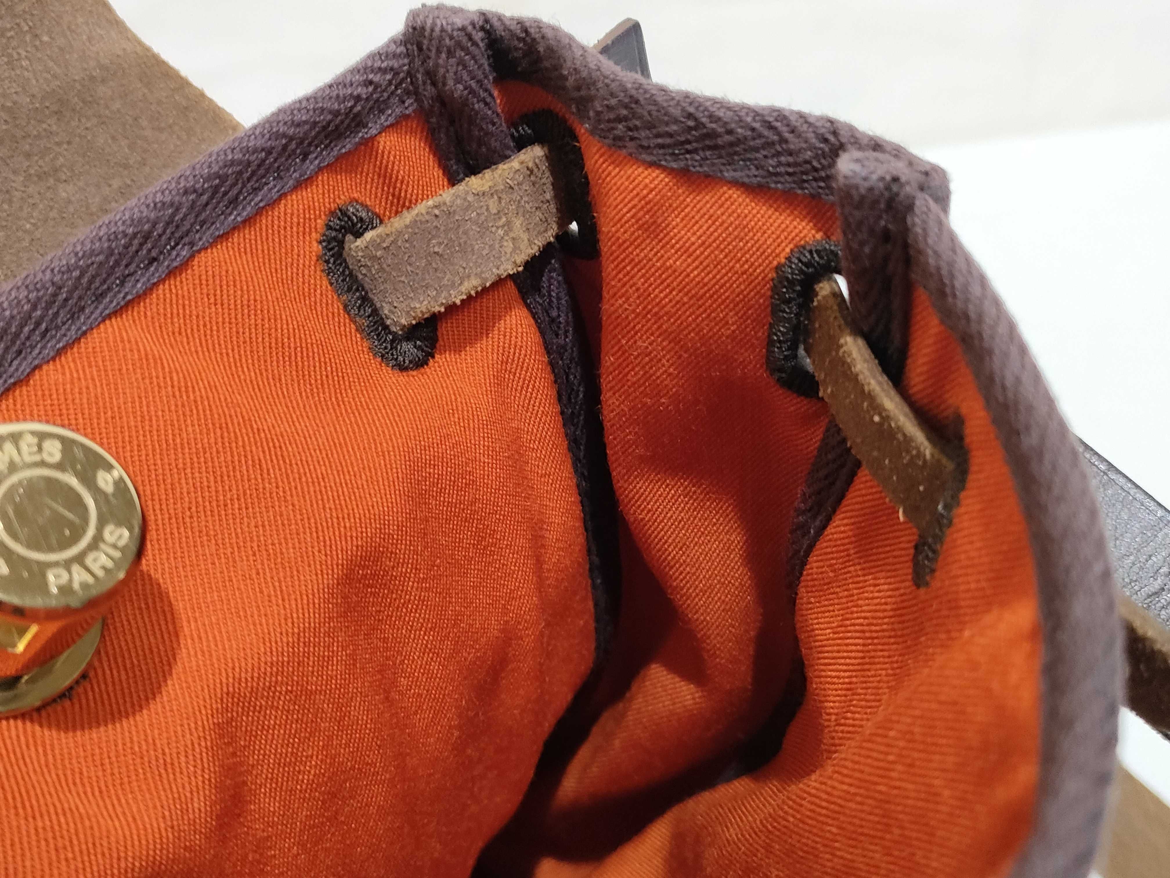 Herbag TPM Shoulder Bag, Canvas and Leather, Red Shoulder Bag — view 9