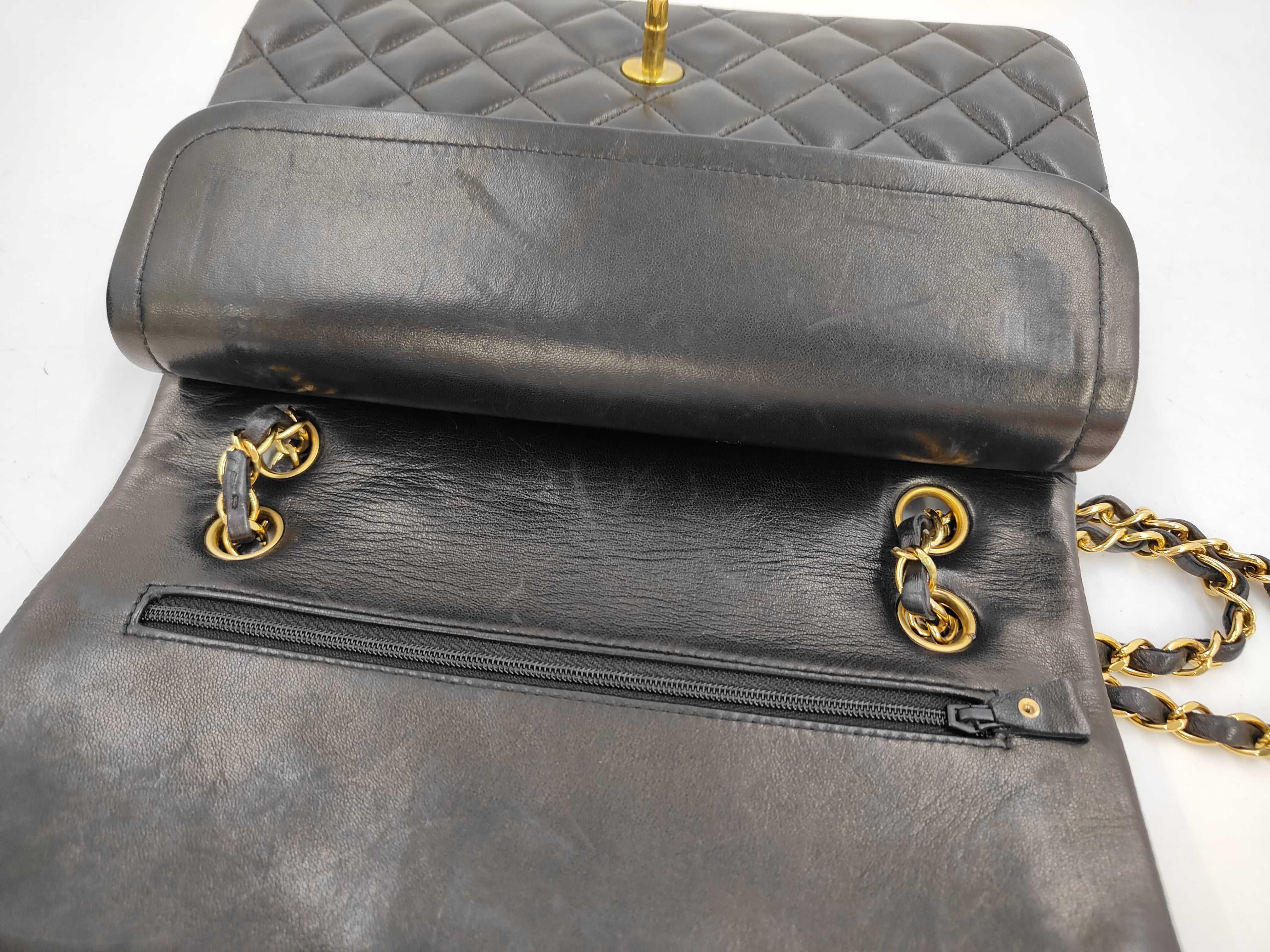 Lambskin Matelassé Double Flap Shoulder Bag — view 8