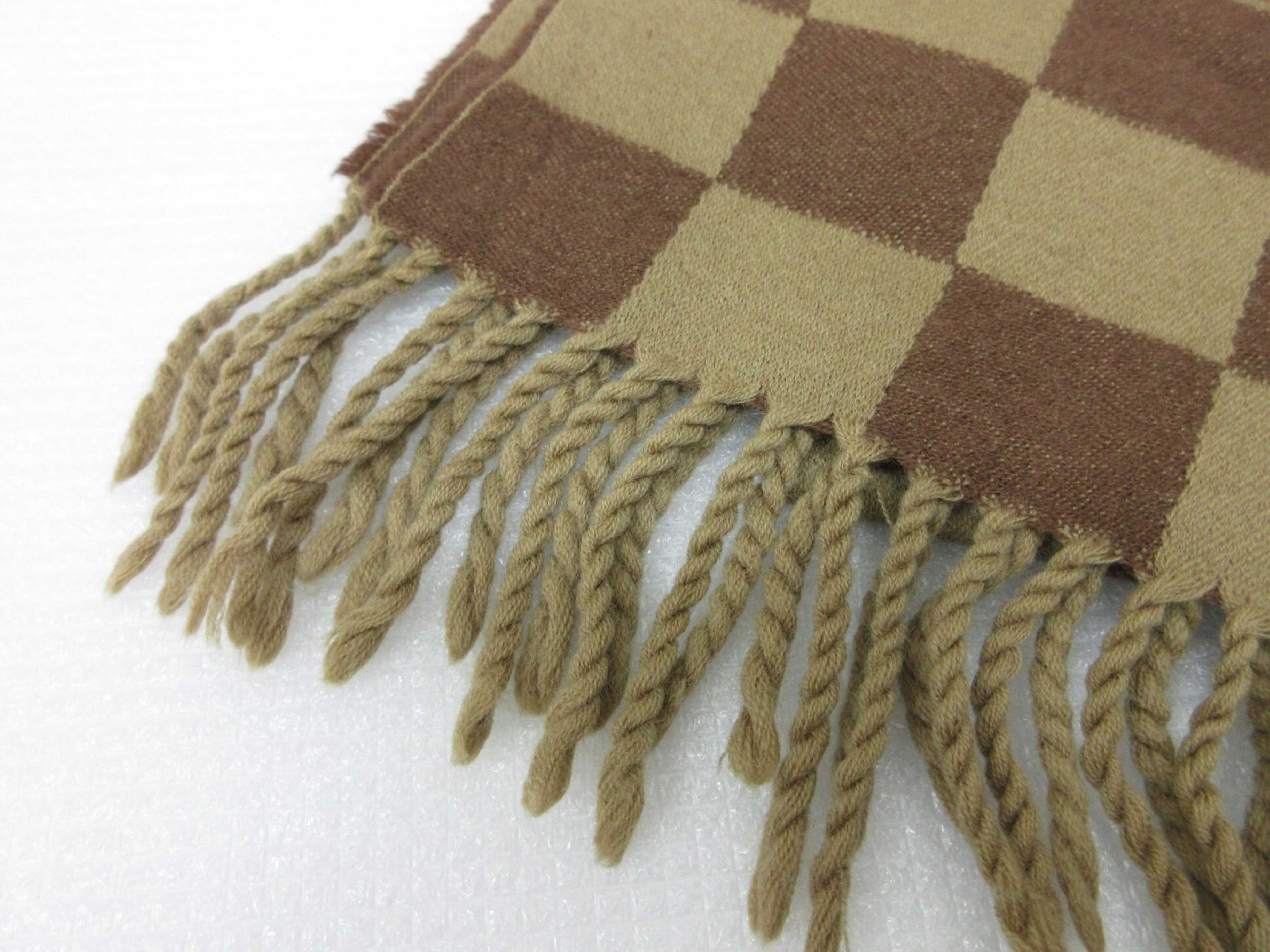 striped border Zucca pattern scarf, wool, and other accessories. — view 2