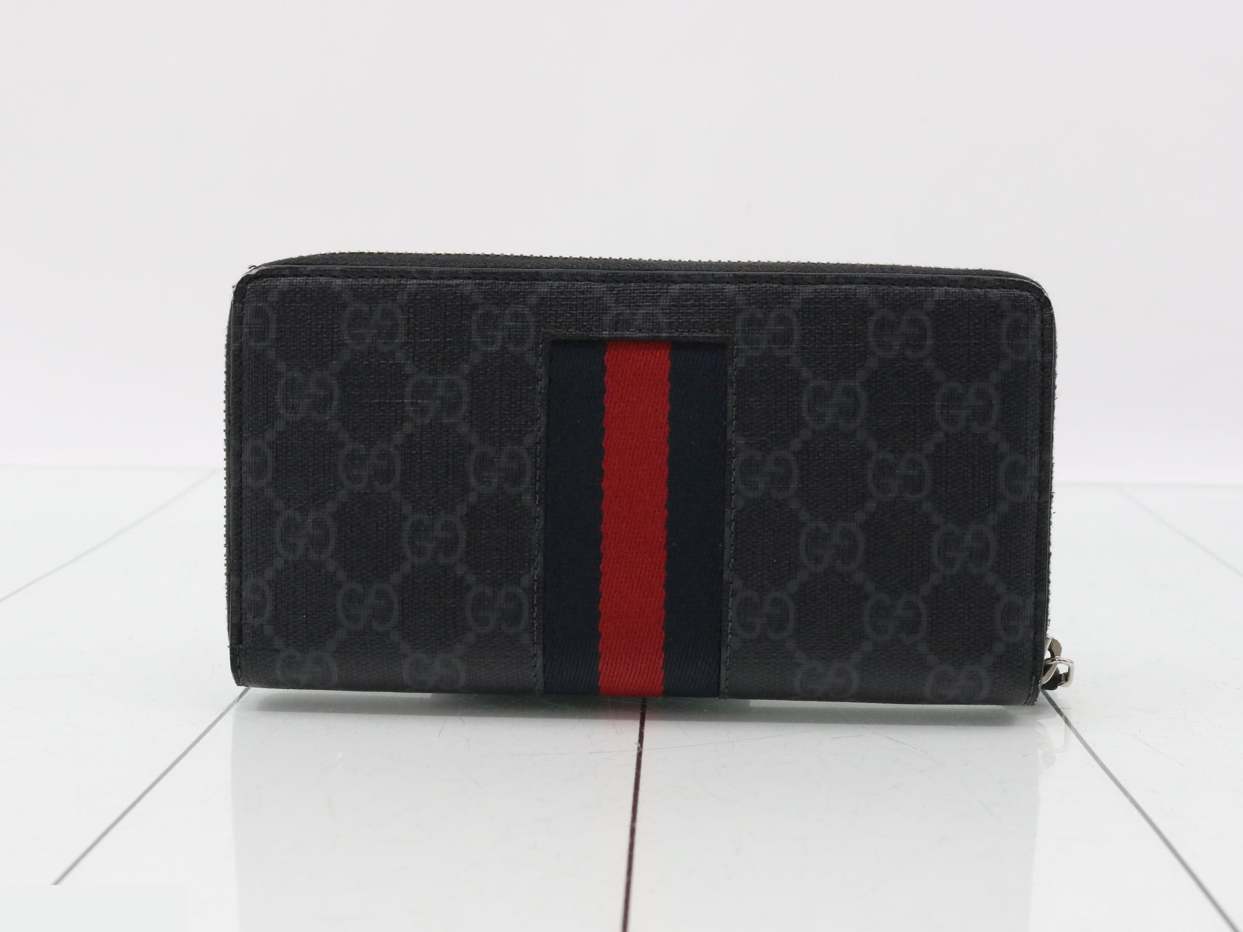 Supreme Long Wallet, Noir (Black), New Web, Zip Around — view 2