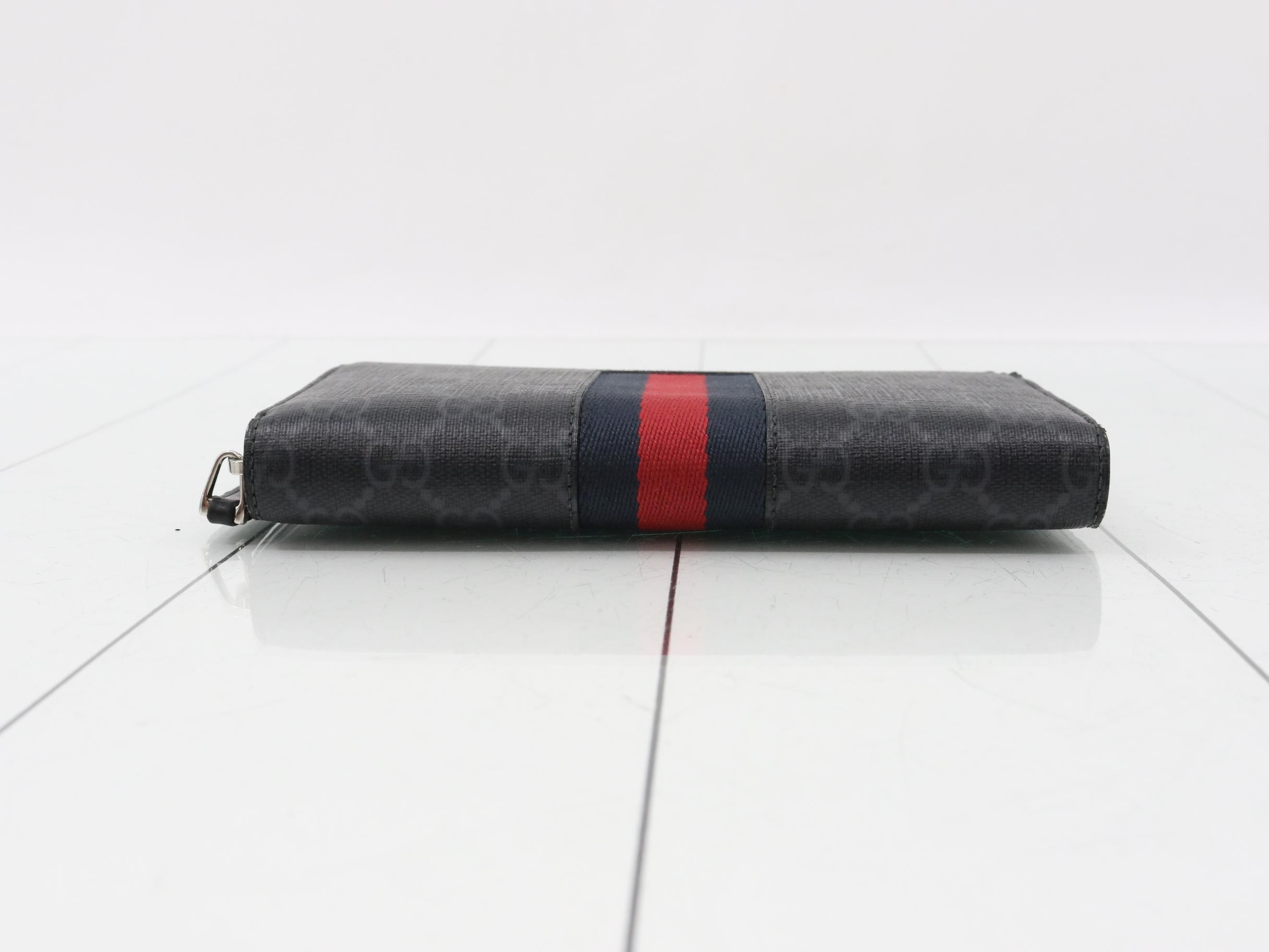 Supreme Long Wallet, Noir (Black), New Web, Zip Around — view 3